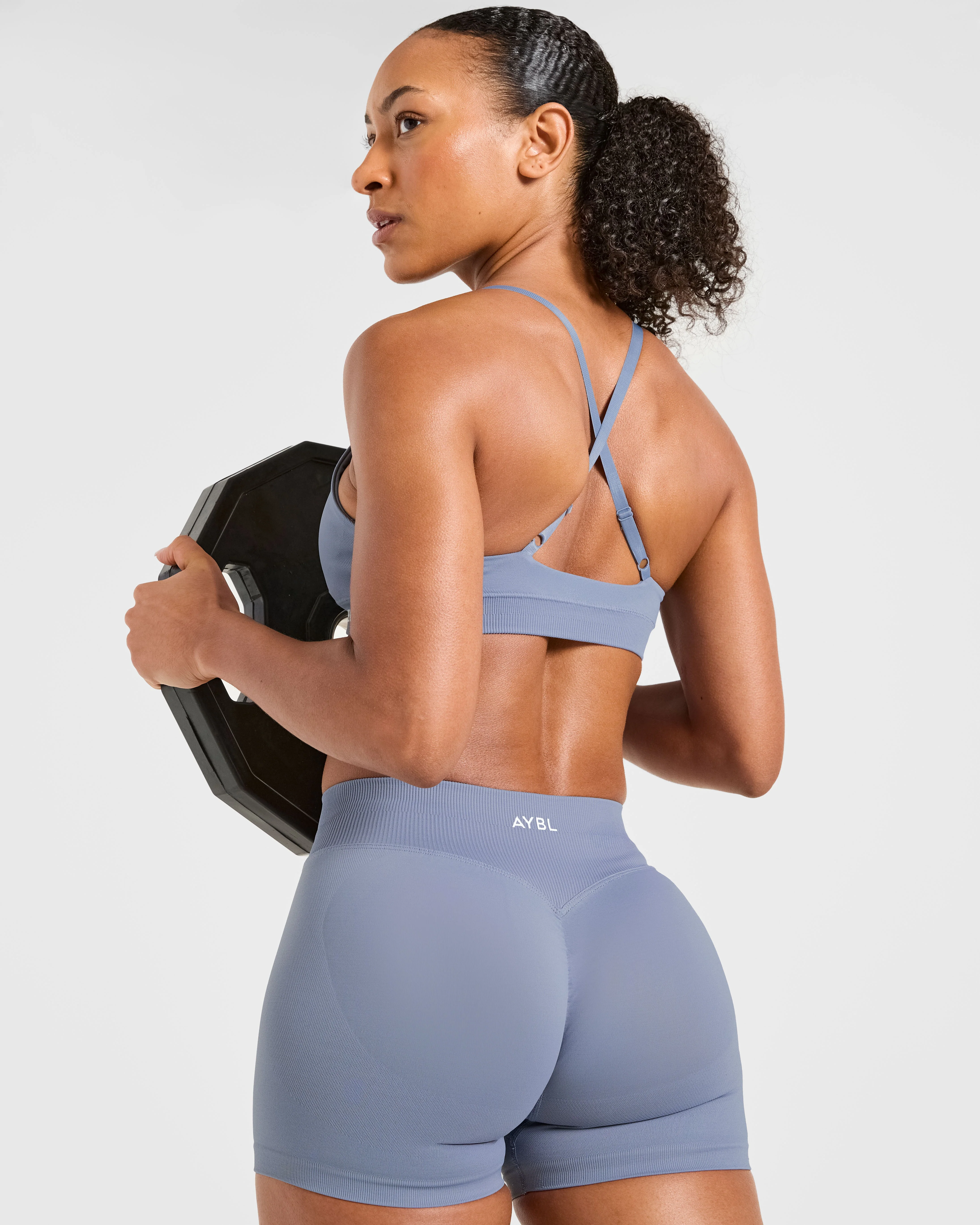 Enhance Seamless Shorts | 3.5" - Slate Bleu - Image 8
