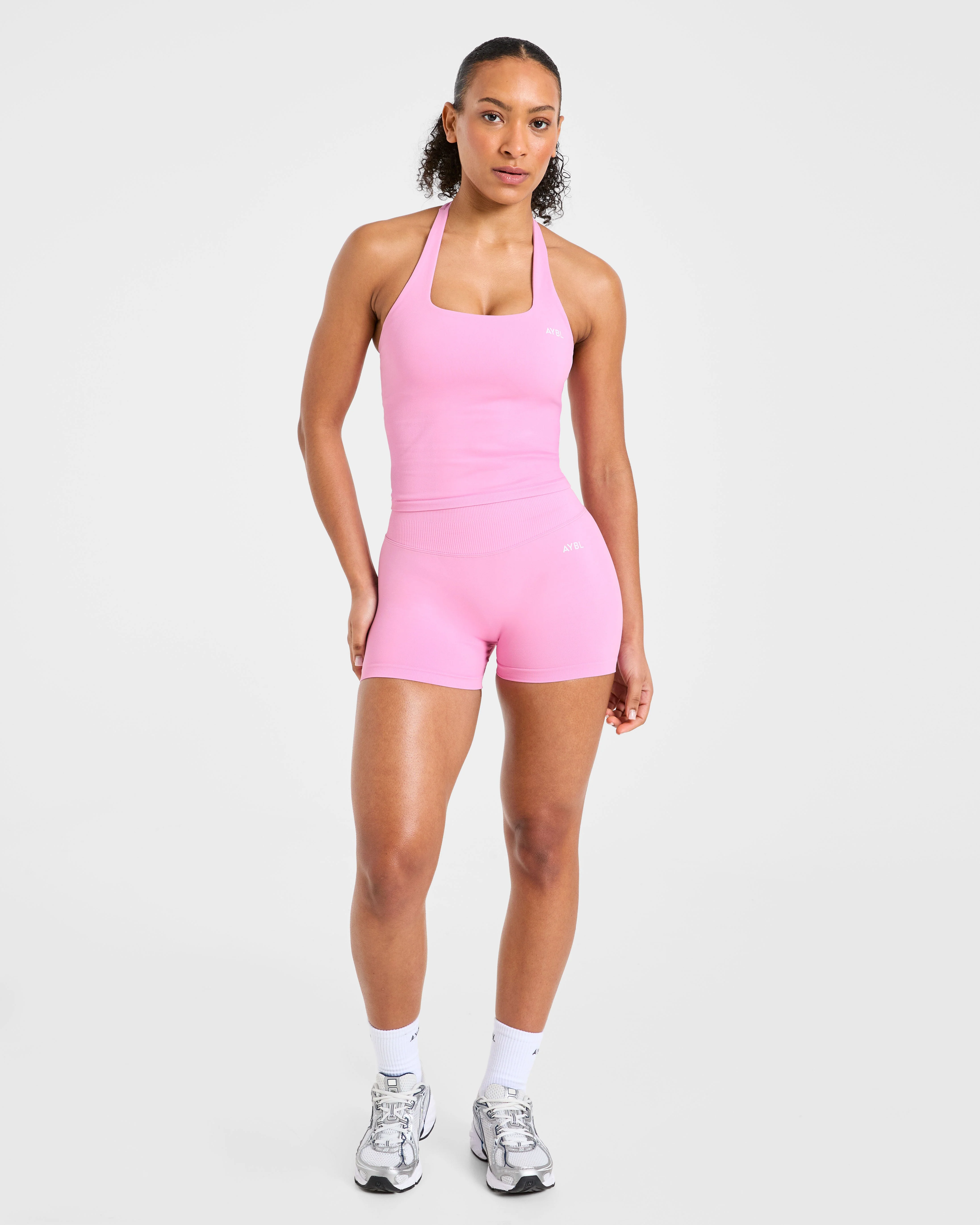 Enhance Seamless Shorts | 3.5" - Sugar Rose - Image 3