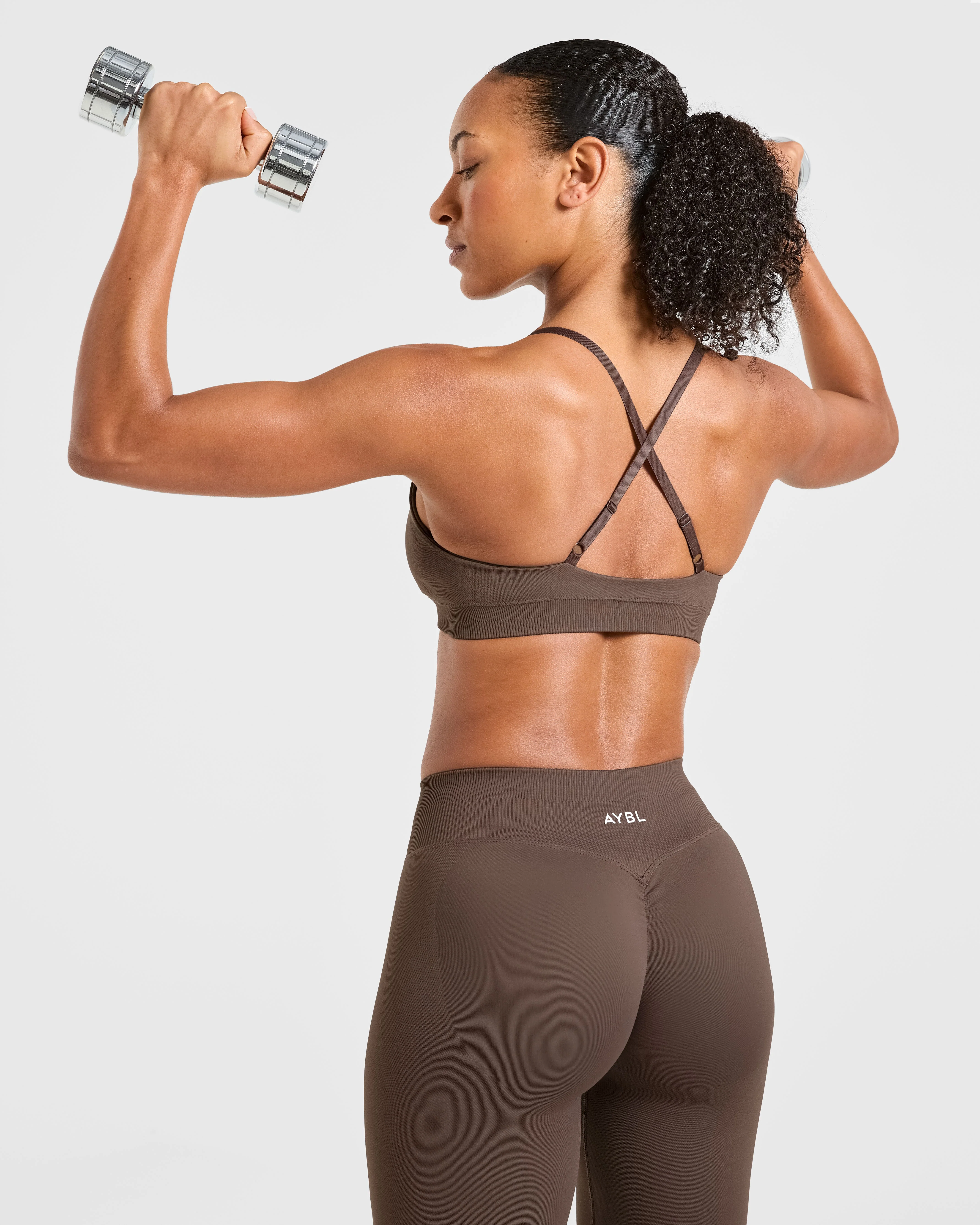Enhance Seamless Sports Bra - Marron - Image 7
