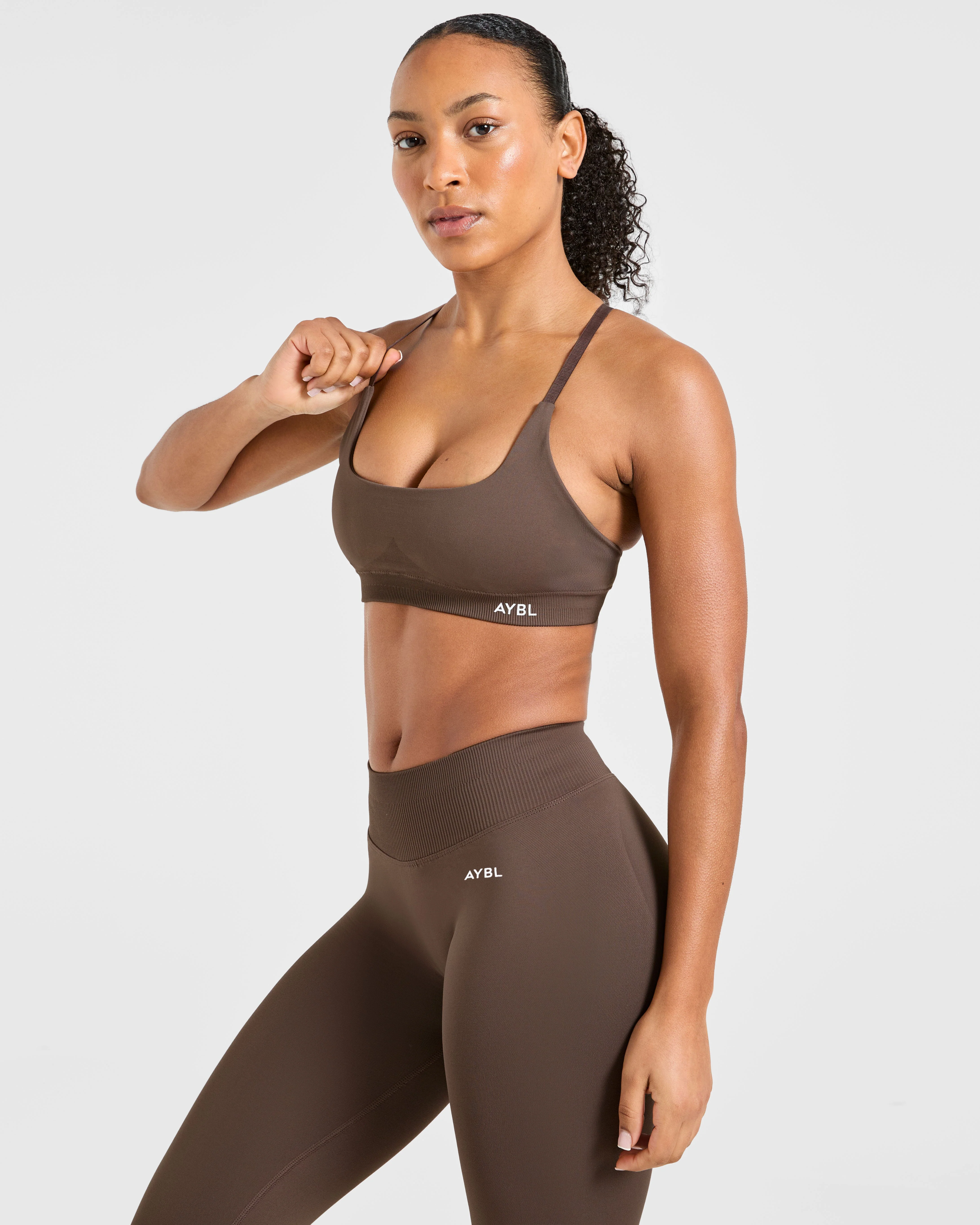 Enhance Seamless Sports Bra - Marron - Image 8