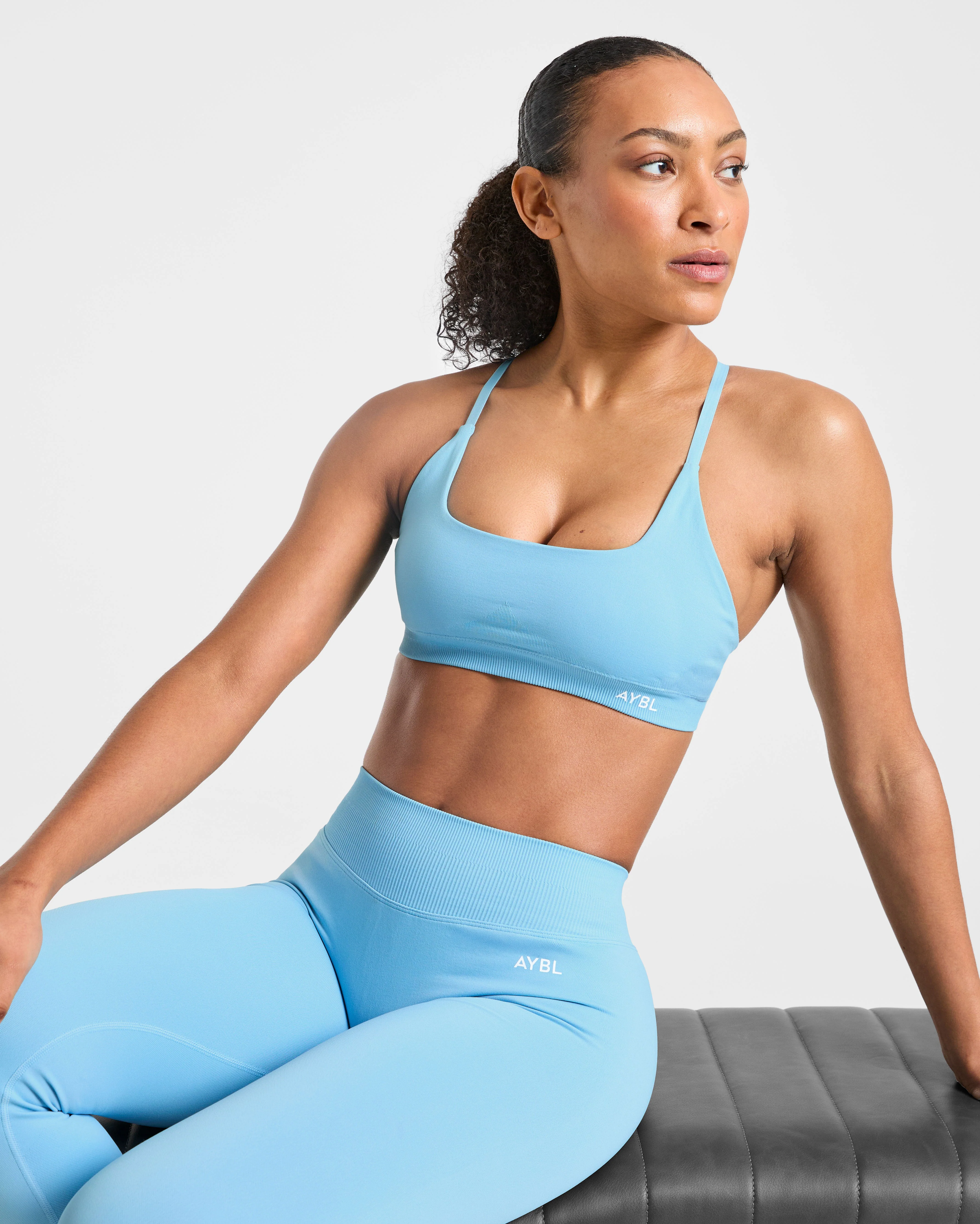 Enhance Seamless Sports Bra - Powder Bleu - Image 7