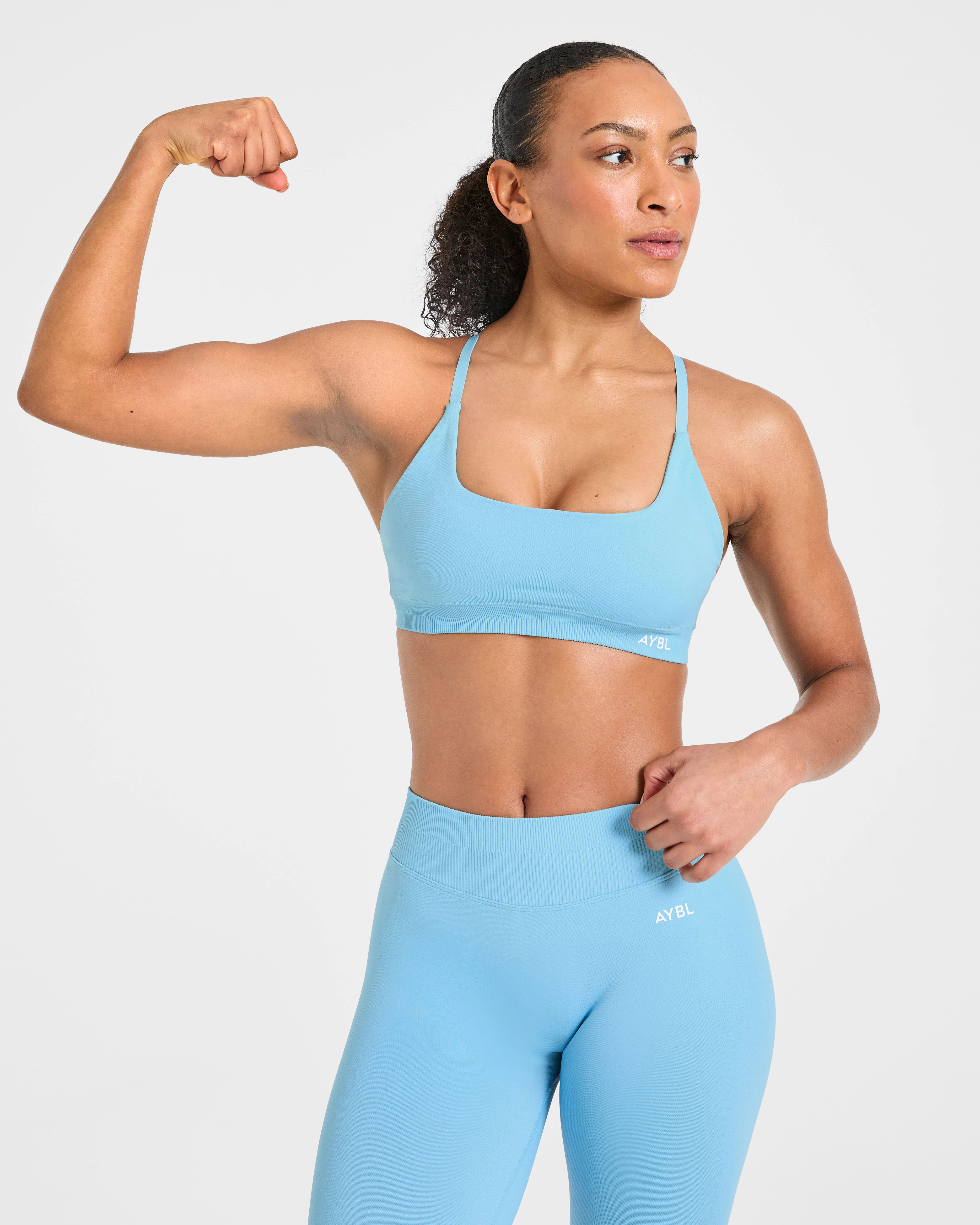 Enhance Seamless Sports Bra - Powder Bleu - Image 8