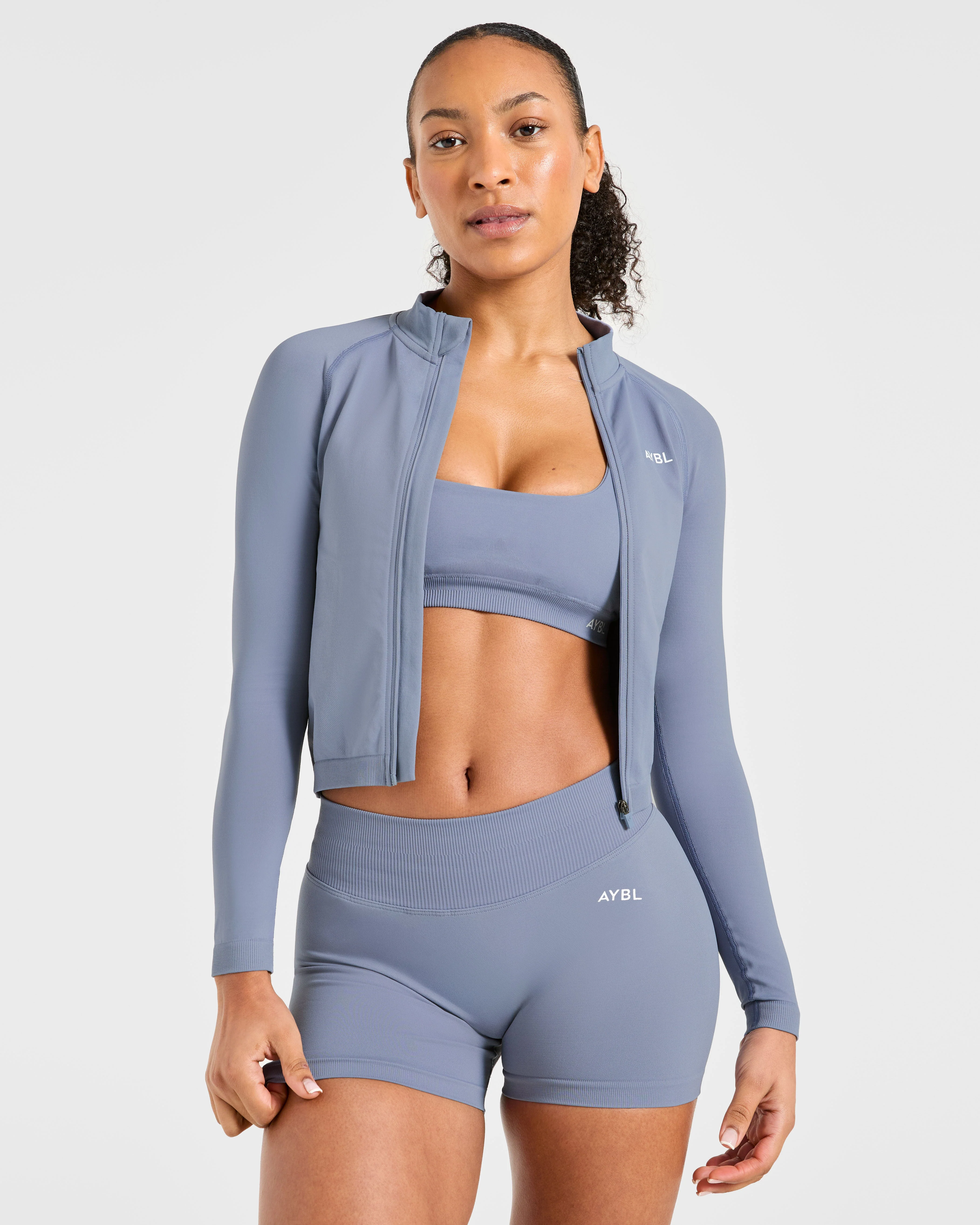 Enhance Seamless Sports Bra - Slate Bleu - Image 7