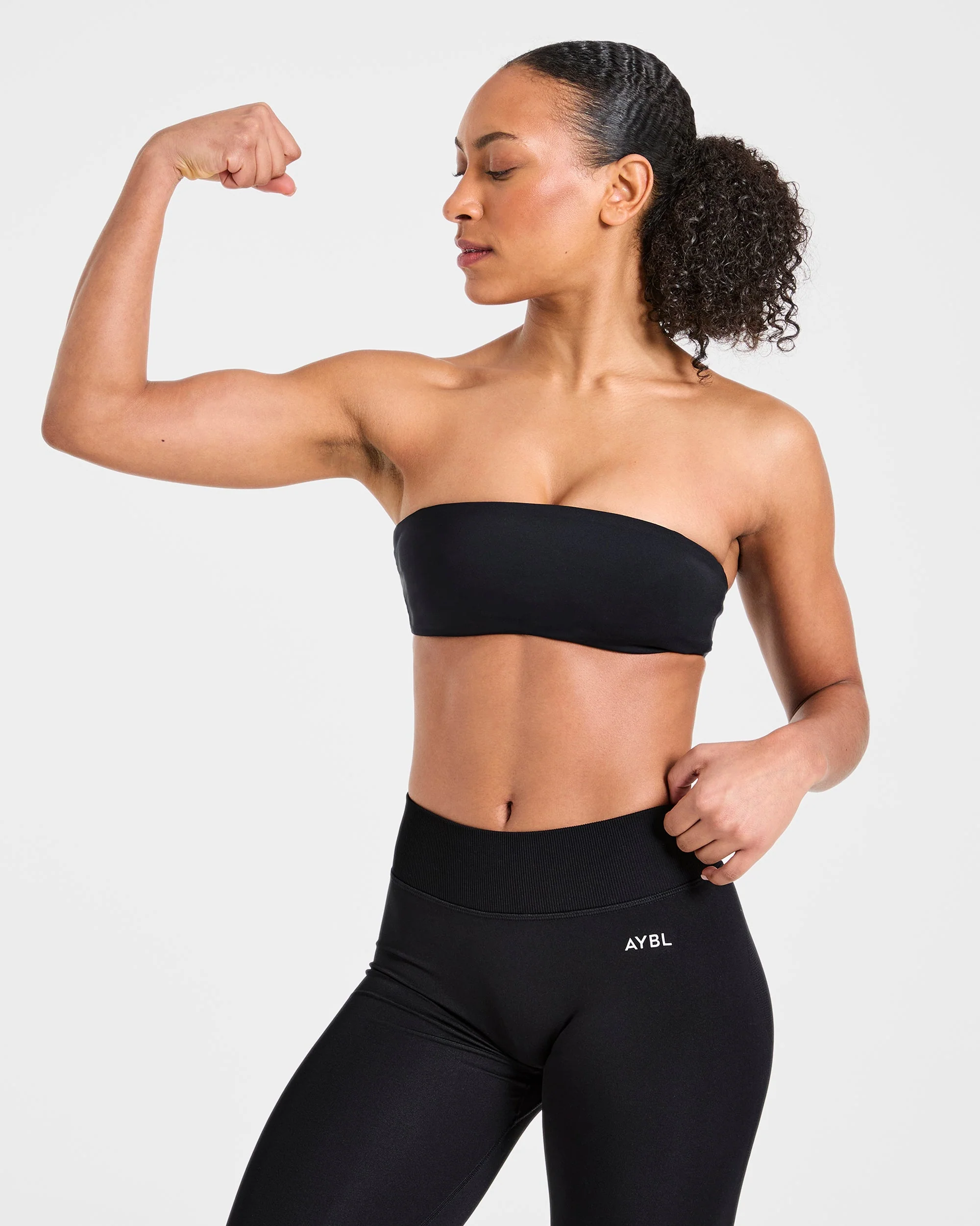Essential Bandeau Sports Bra - Noir - Image 8