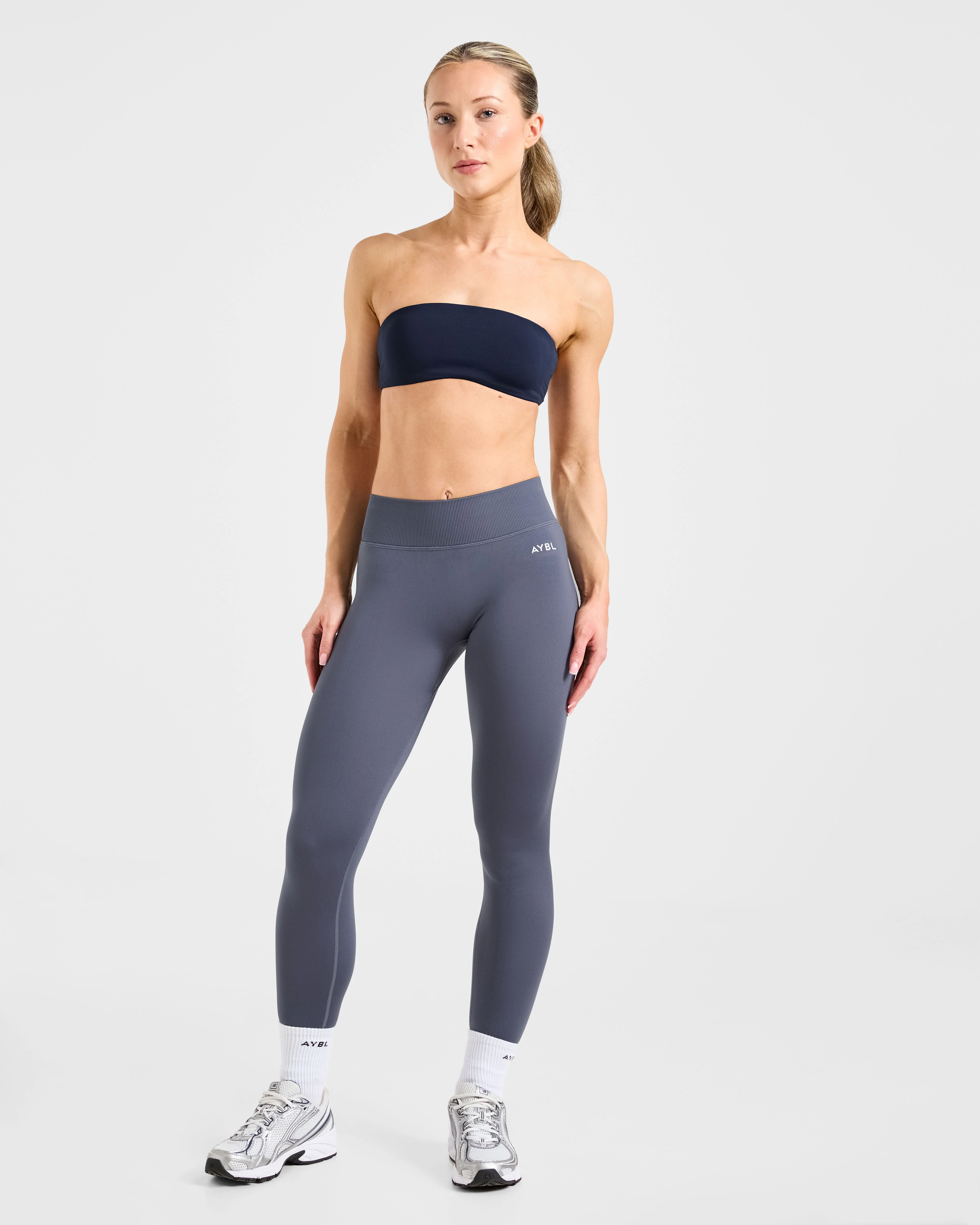 Essential Bandeau Sports Bra - Navy - Image 3