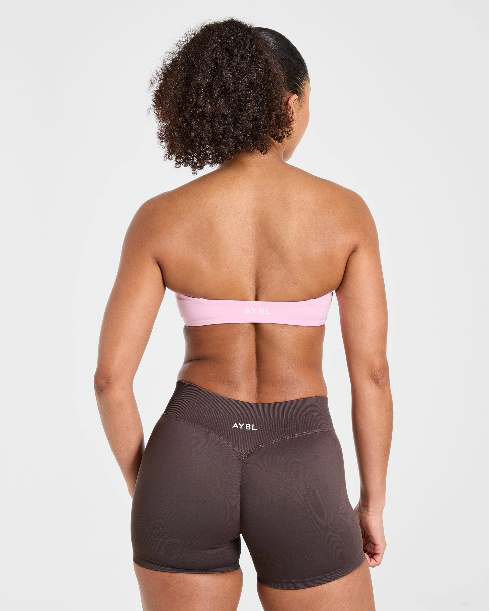 Essential Bandeau Sports Bra - Rose - Image 2