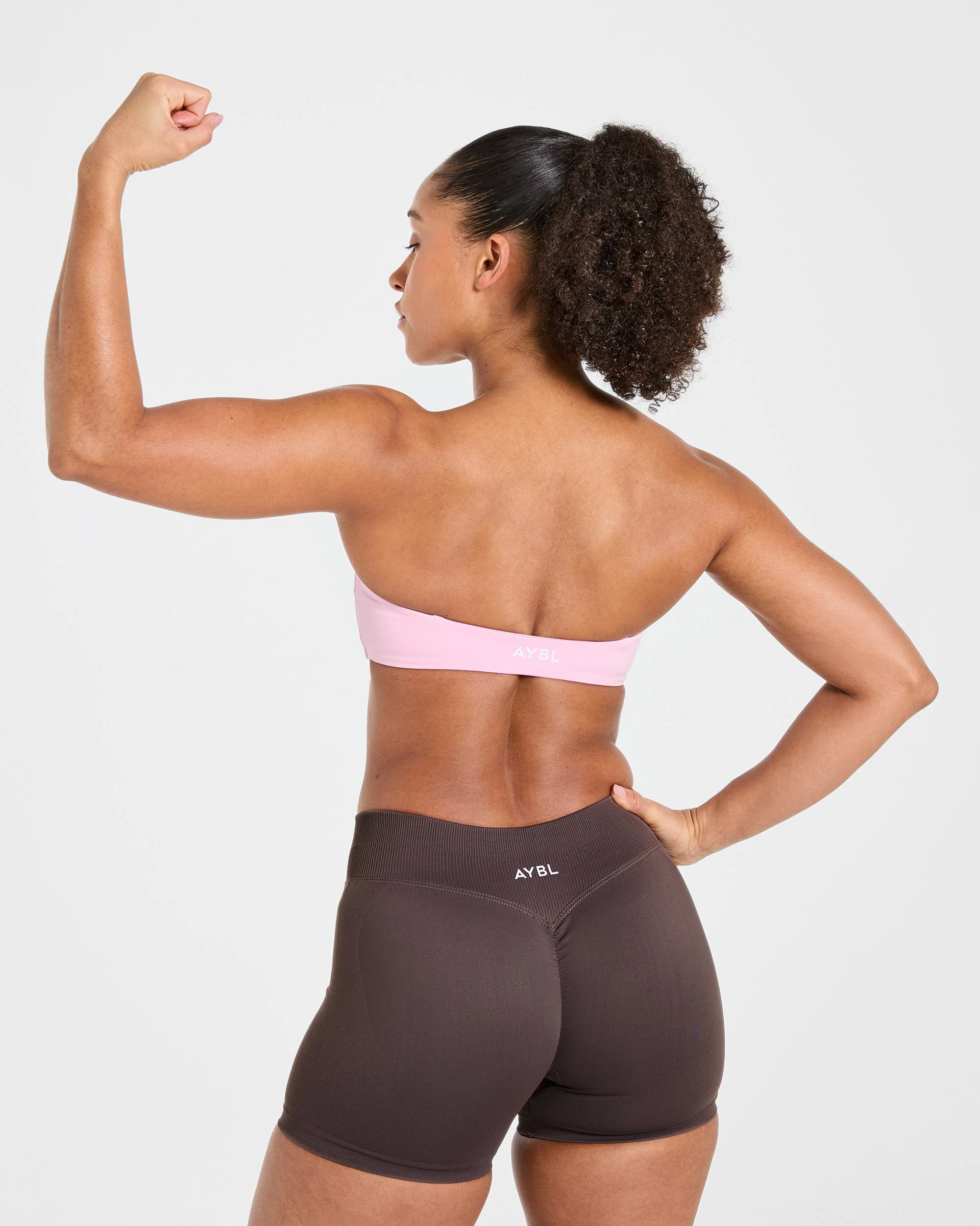 Essential Bandeau Sports Bra - Rose - Image 7