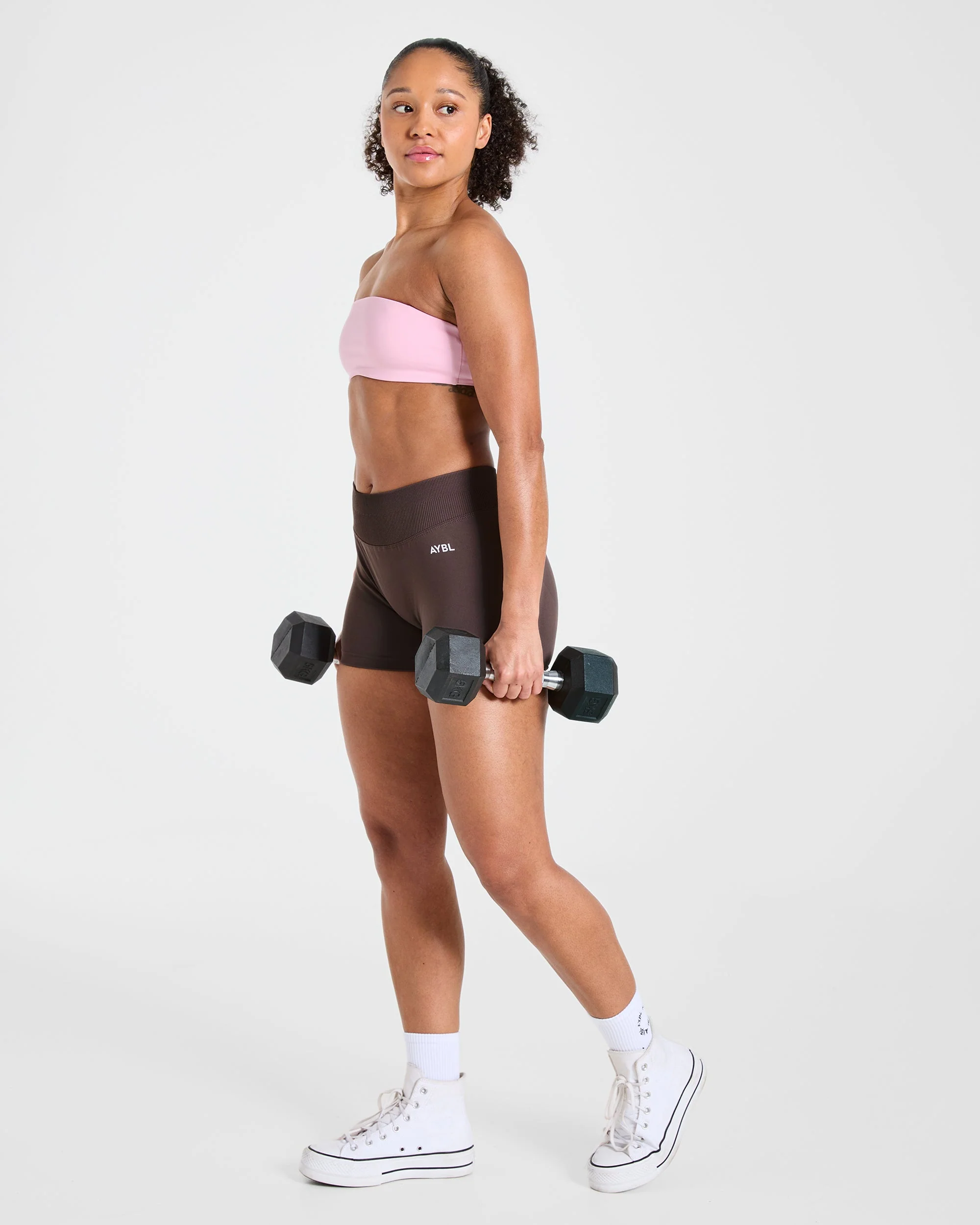 Essential Bandeau Sports Bra - Rose - Image 8