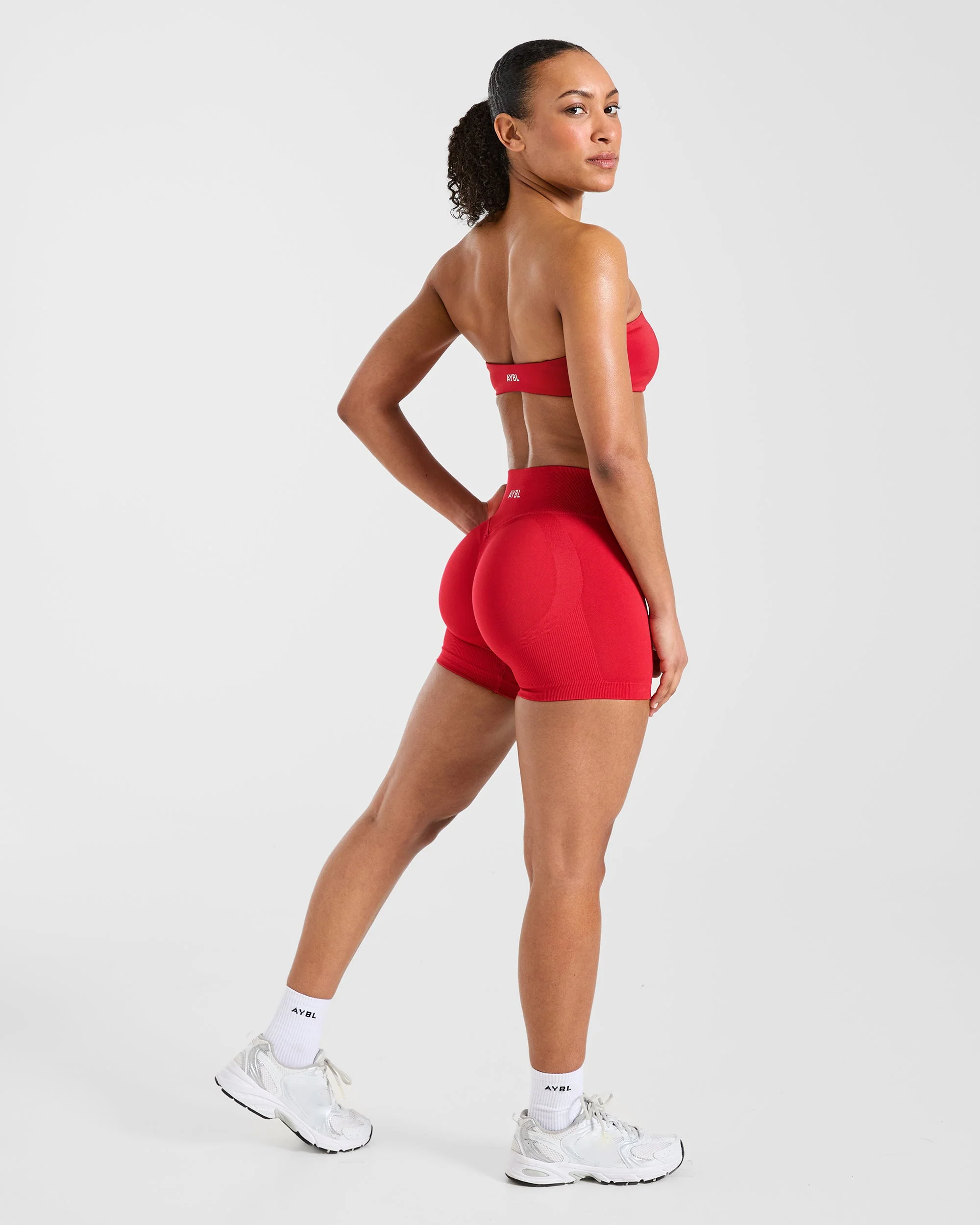 Essential Bandeau Sports Bra - Raspberry - Image 4