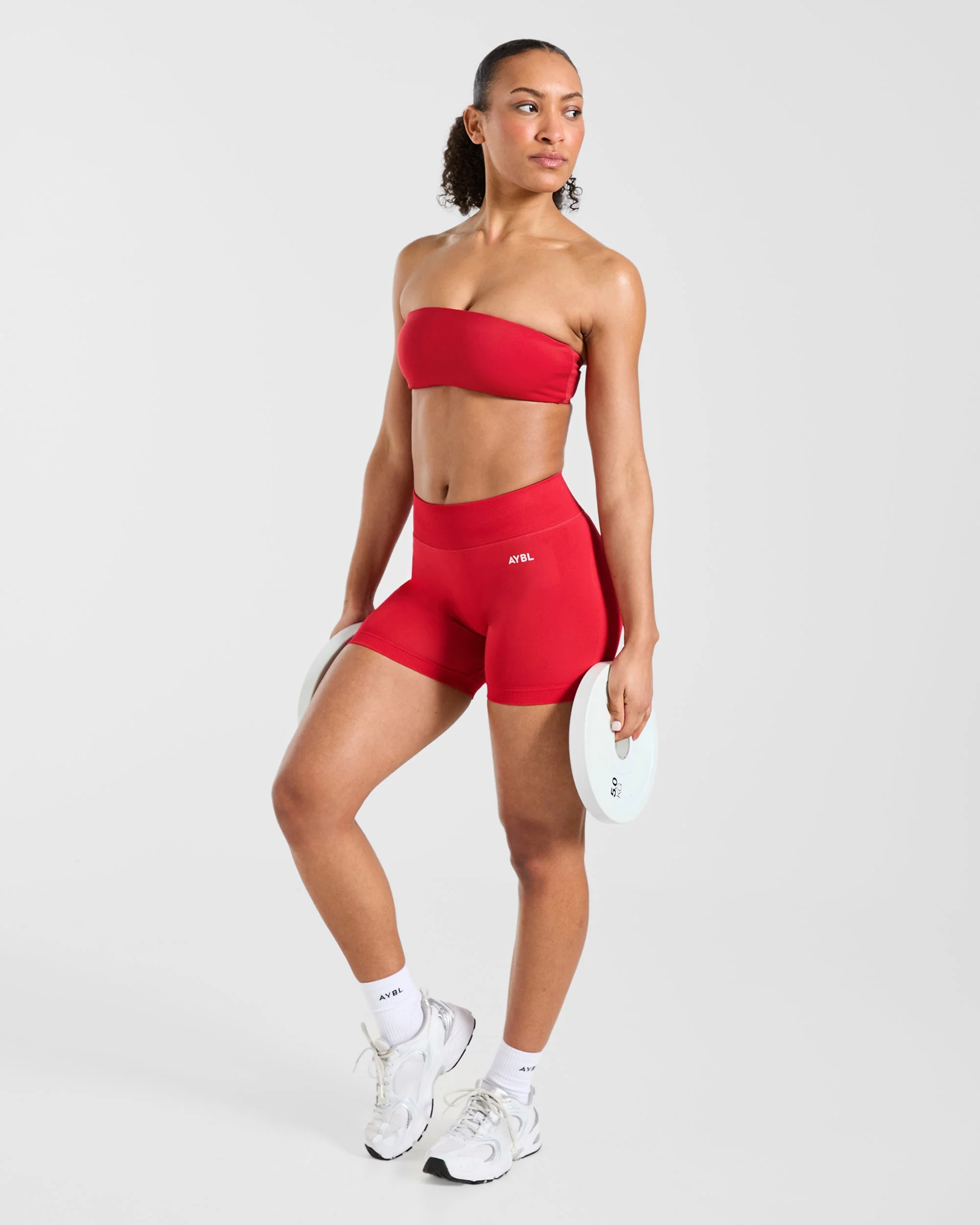 Essential Bandeau Sports Bra - Raspberry - Image 7