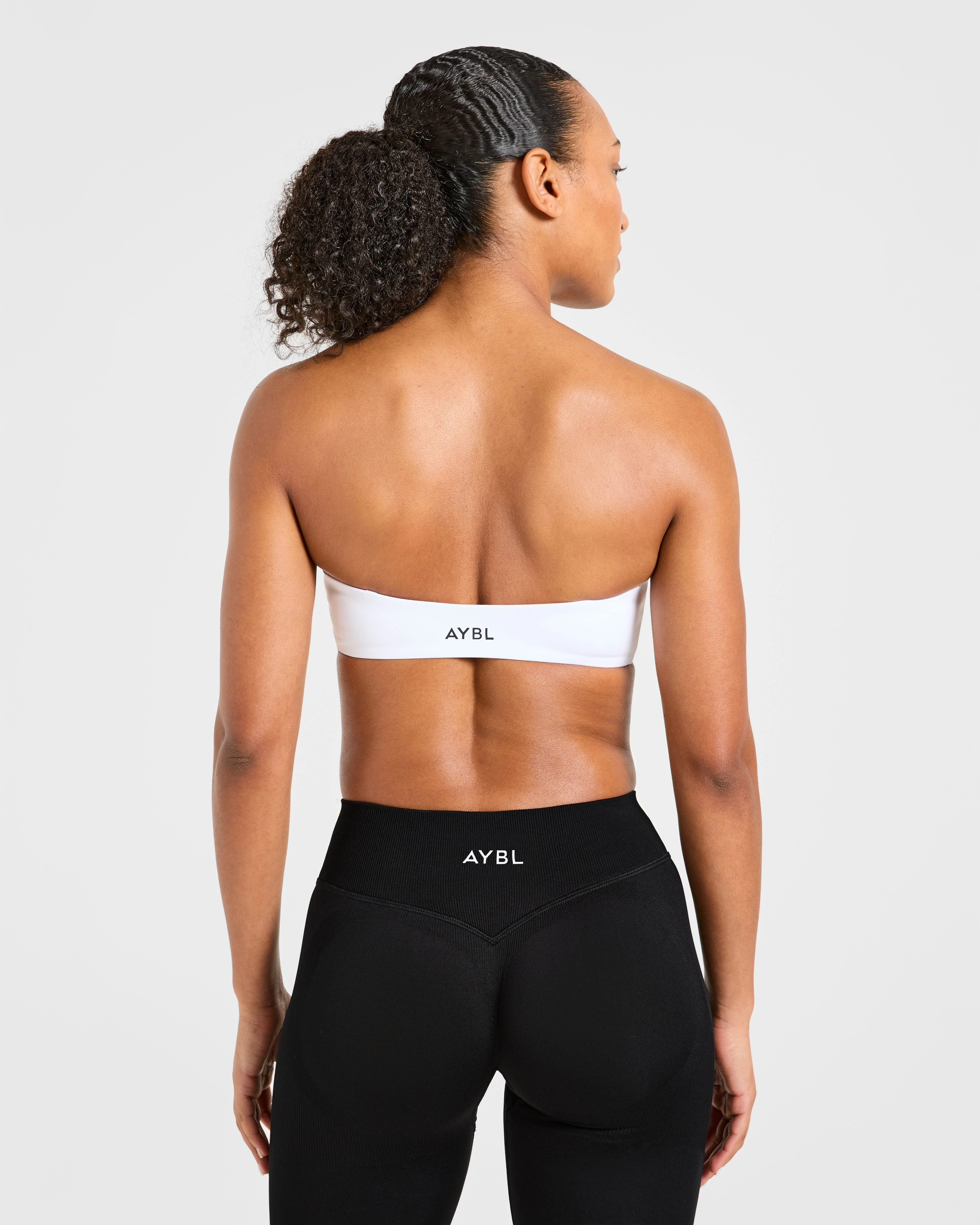 Essential Bandeau Sports Bra - Blanc - Image 2