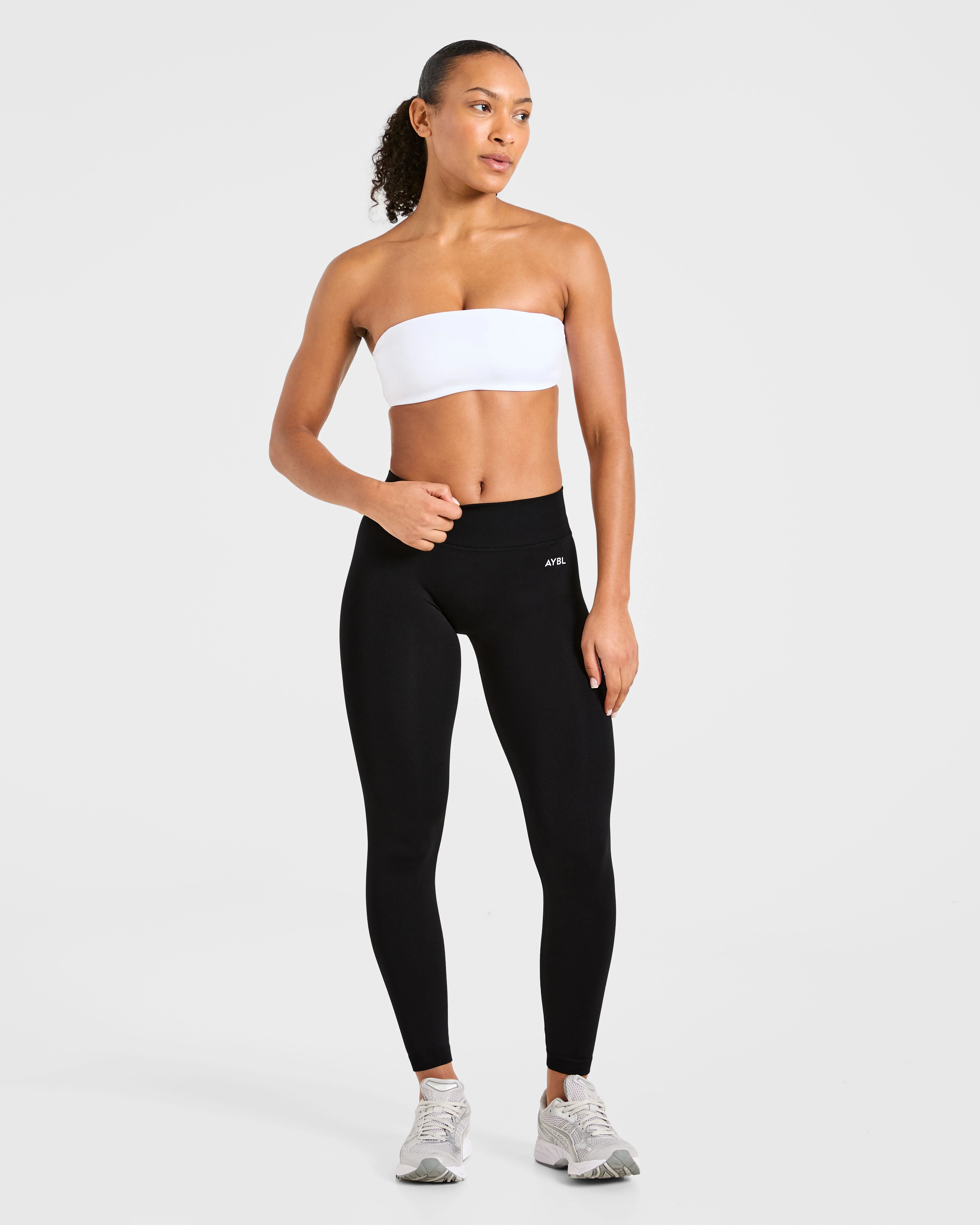 Essential Bandeau Sports Bra - Blanc - Image 3