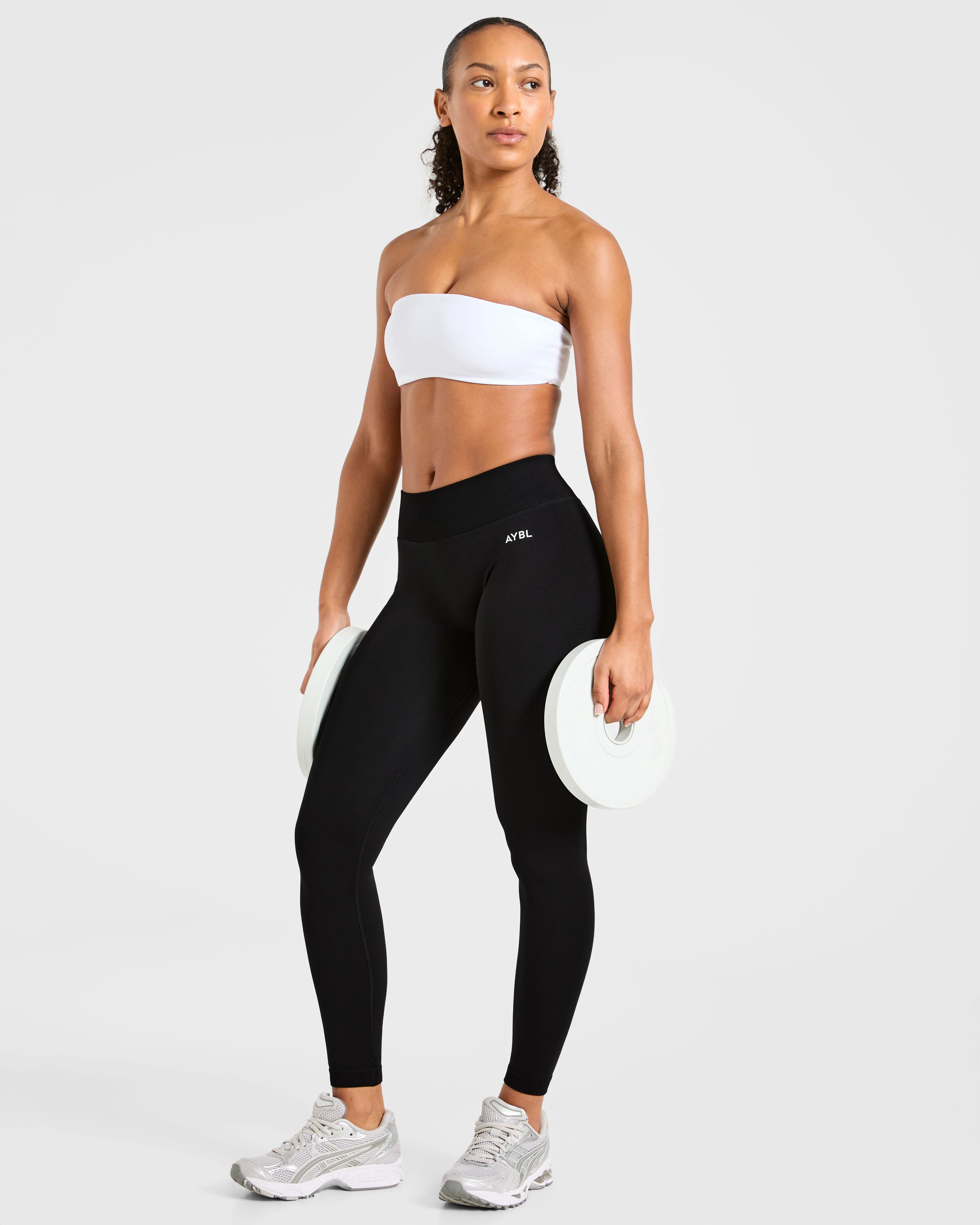 Essential Bandeau Sports Bra - Blanc - Image 7