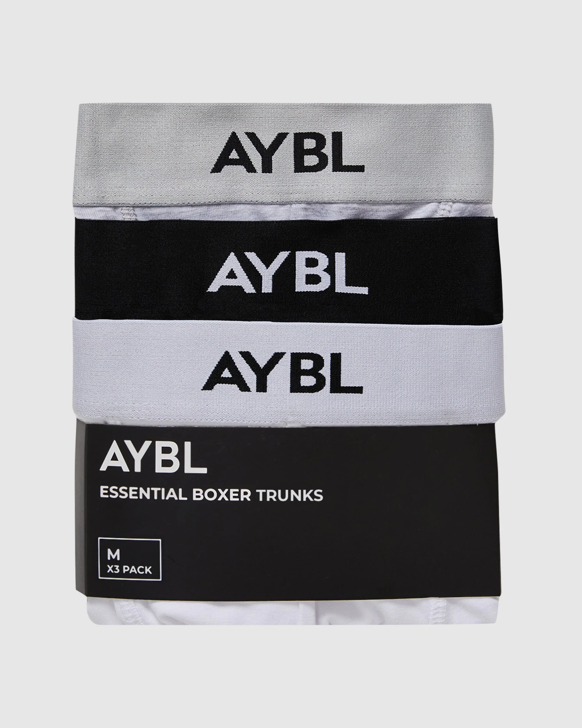 Essential Boxer Trunk (3 pack) - Noir/Blanc/Gris - Image 6