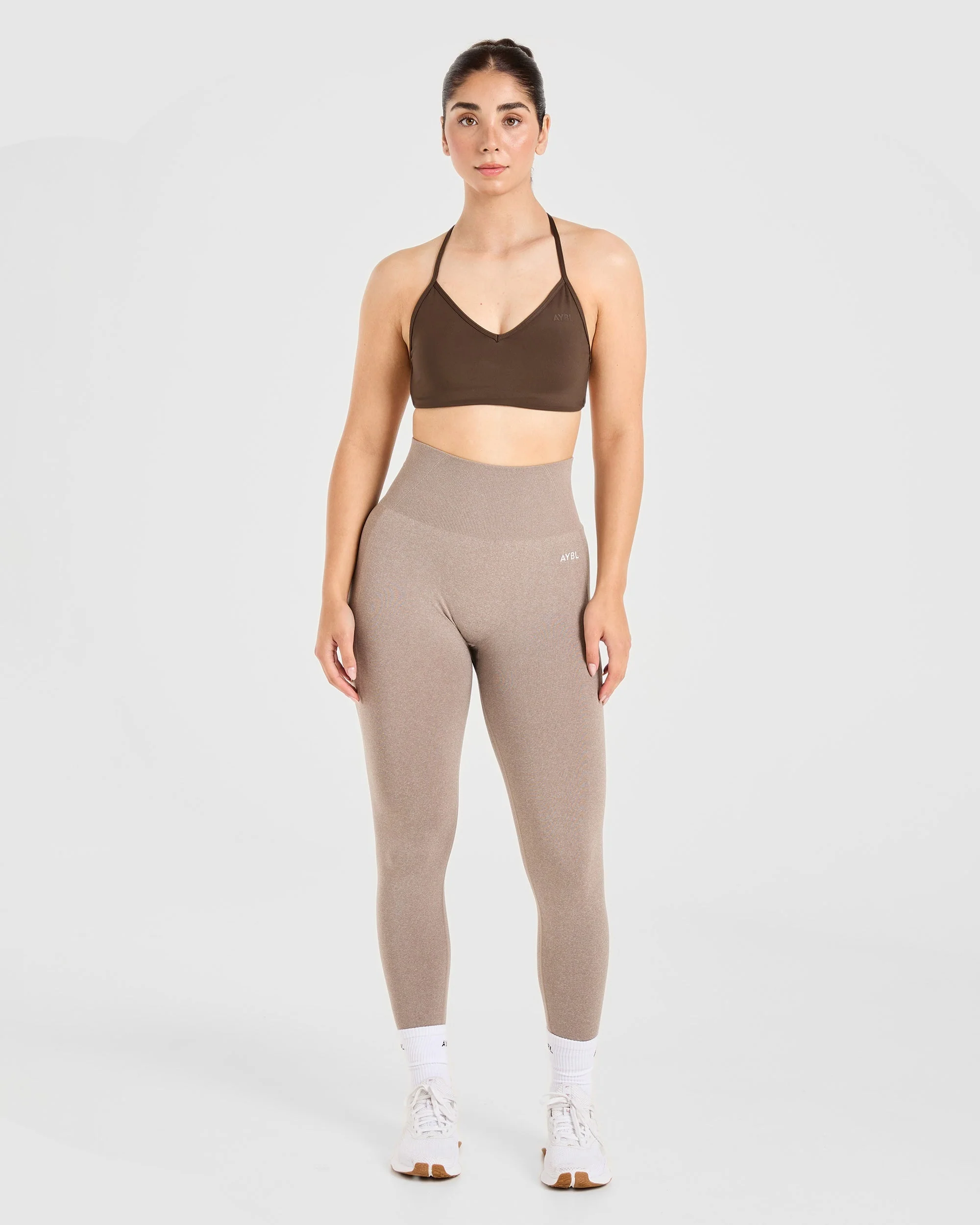 Essential Crossback Sports Bra - Deep Cocoa Brun - Image 3