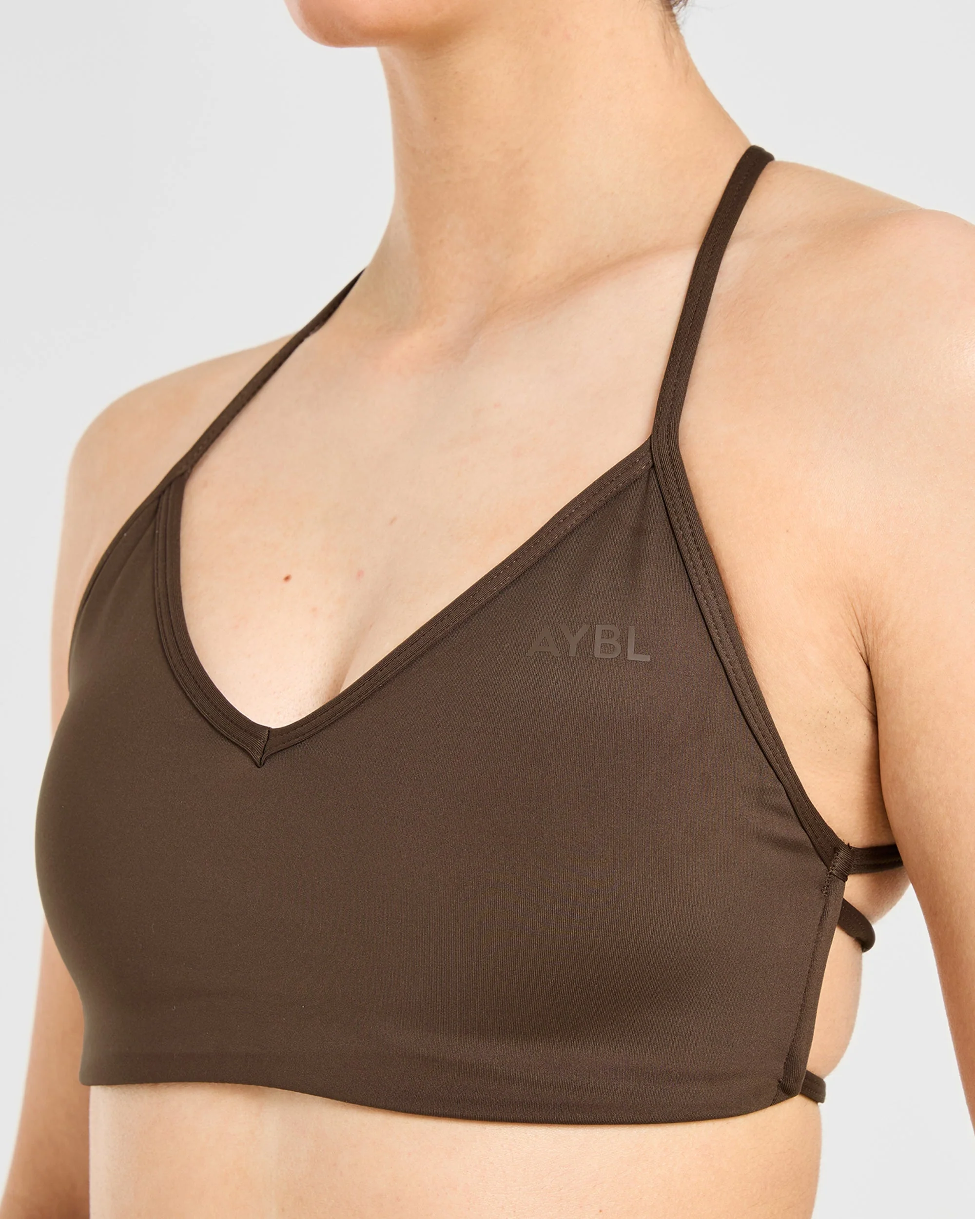 Essential Crossback Sports Bra - Deep Cocoa Brun - Image 5