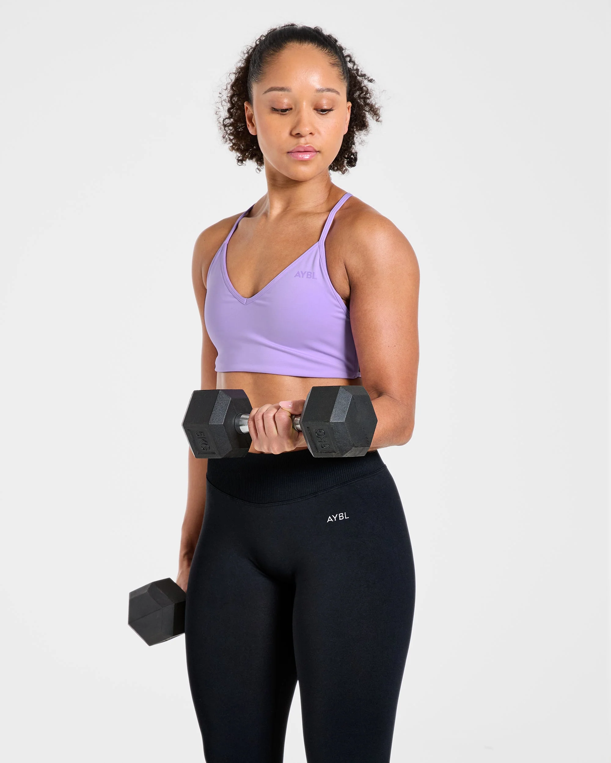 Essential Crossback Sports Bra - Lavender - Image 7