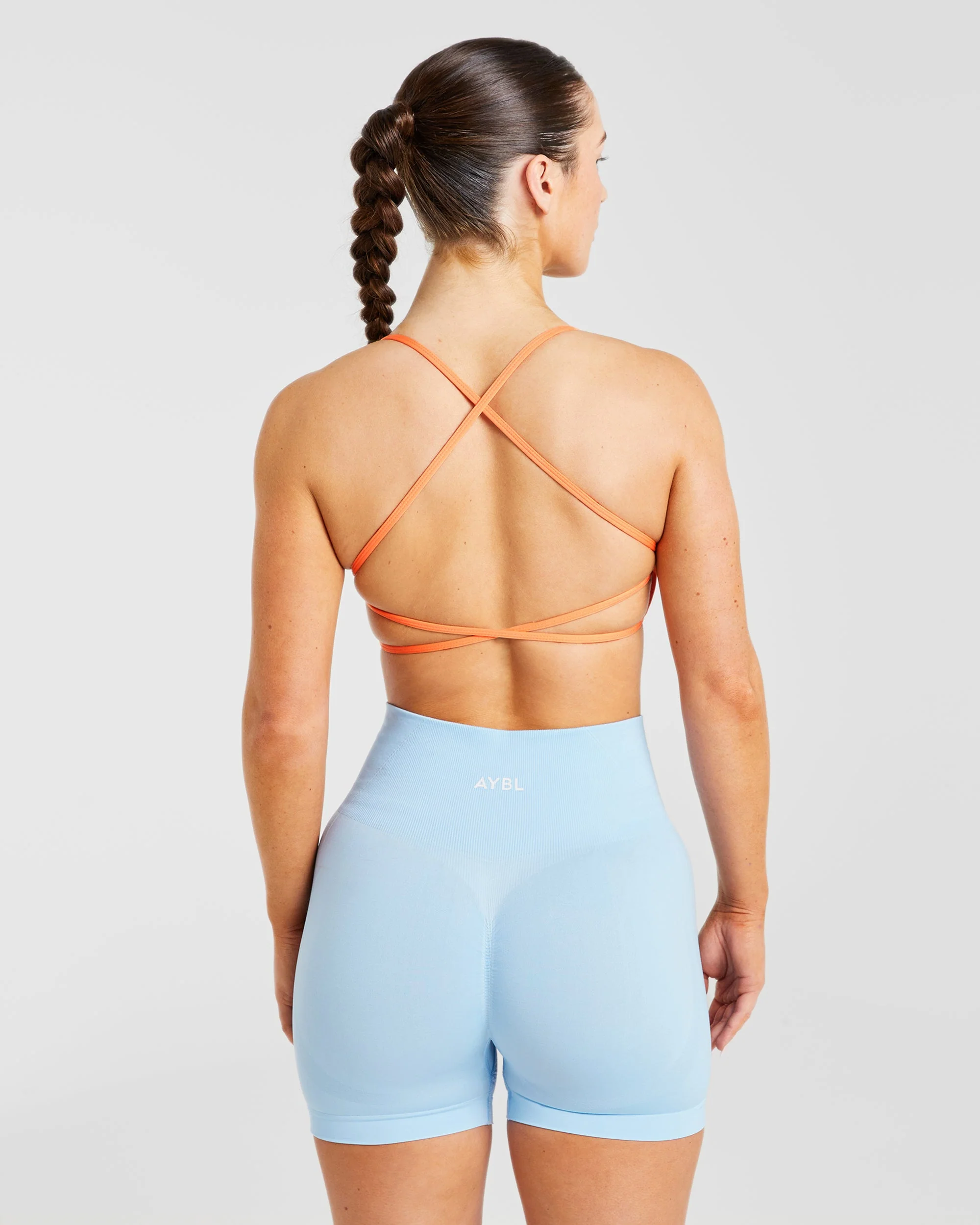 Essential Crossback Sports Bra - Papaya Orange - Image 2