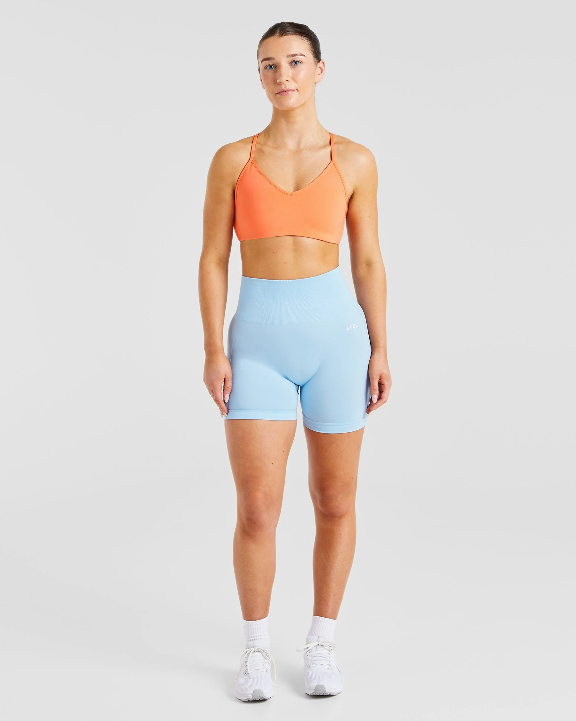 Essential Crossback Sports Bra - Papaya Orange - Image 3