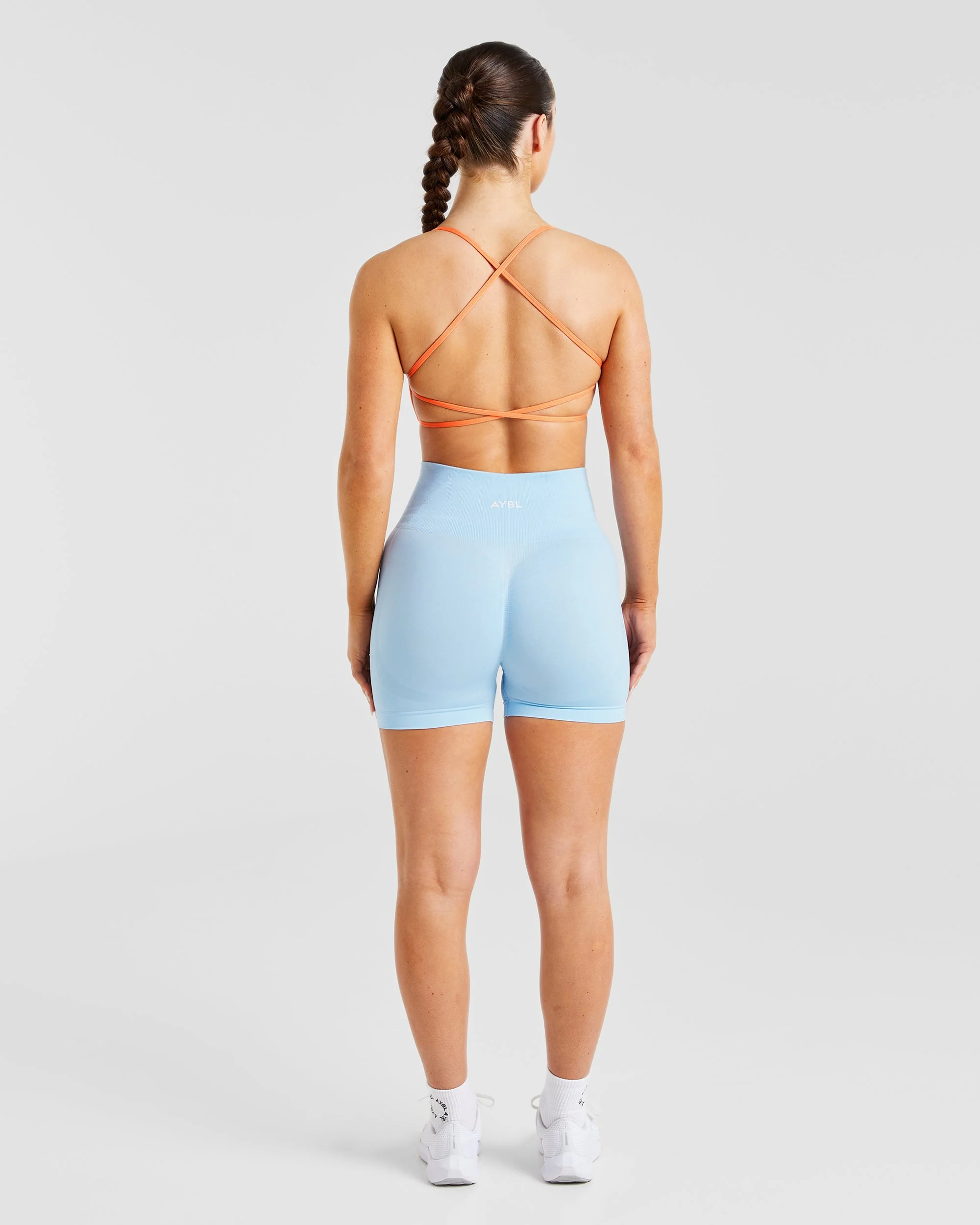 Essential Crossback Sports Bra - Papaya Orange - Image 4