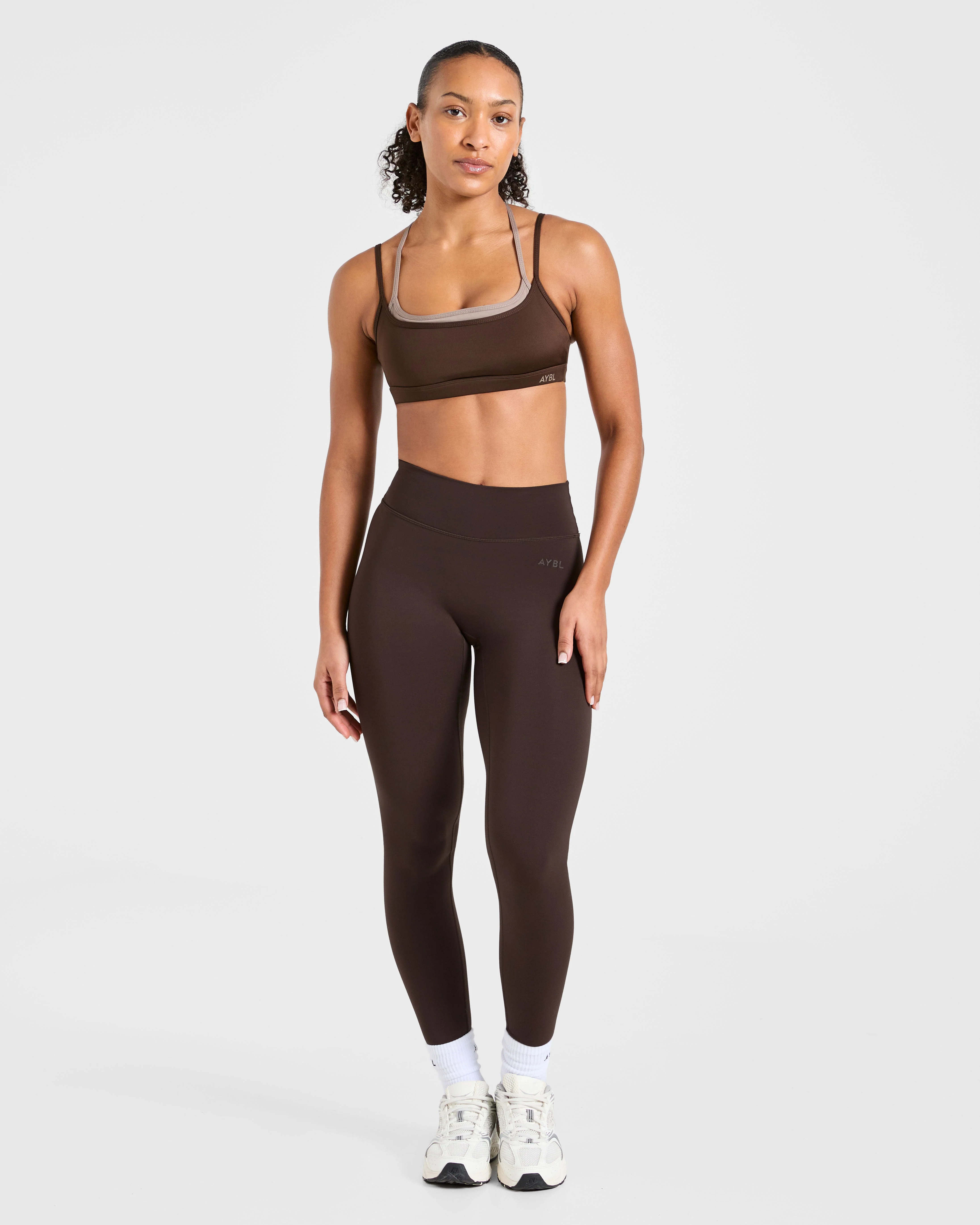 Essential Double Layer Sports Bra - Marron - Image 3