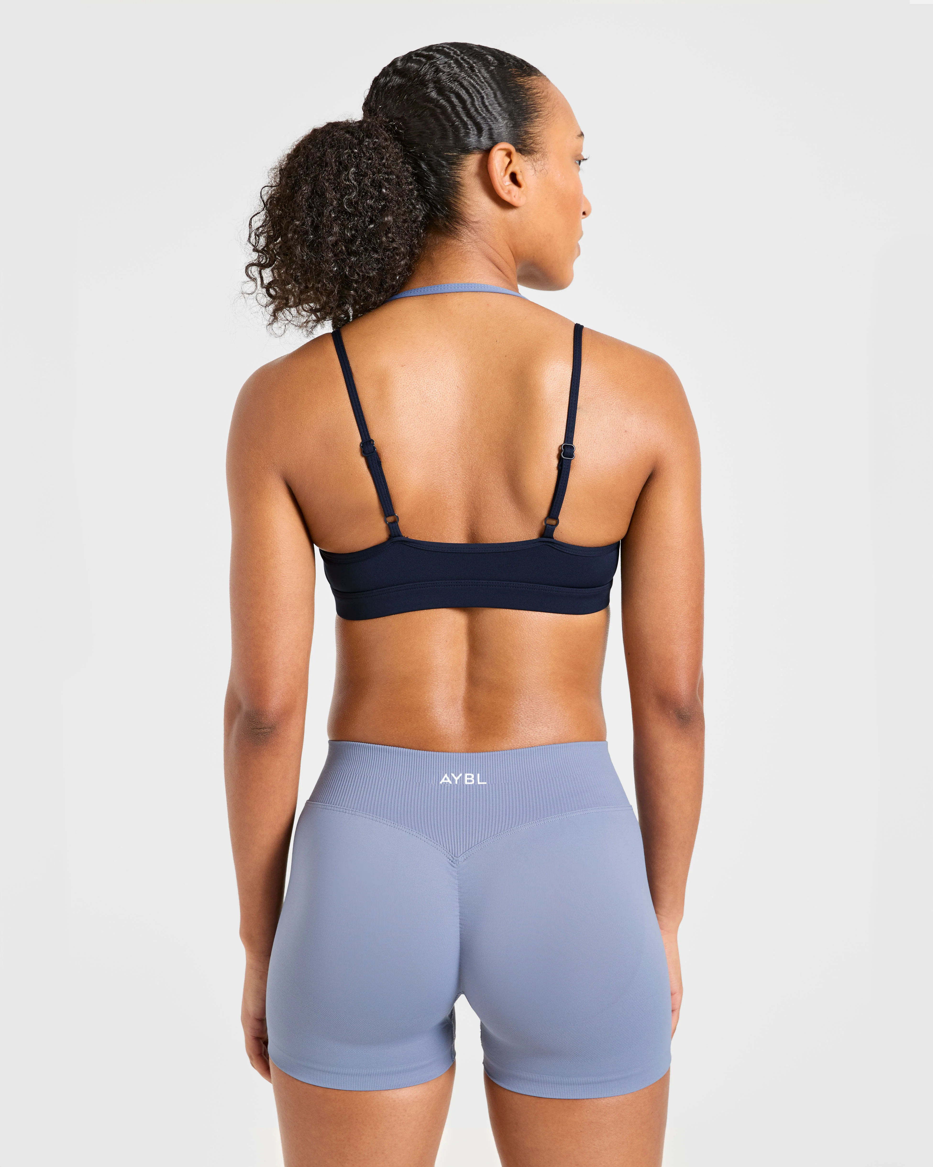 Essential Double Layer Sports Bra - Navy - Image 2