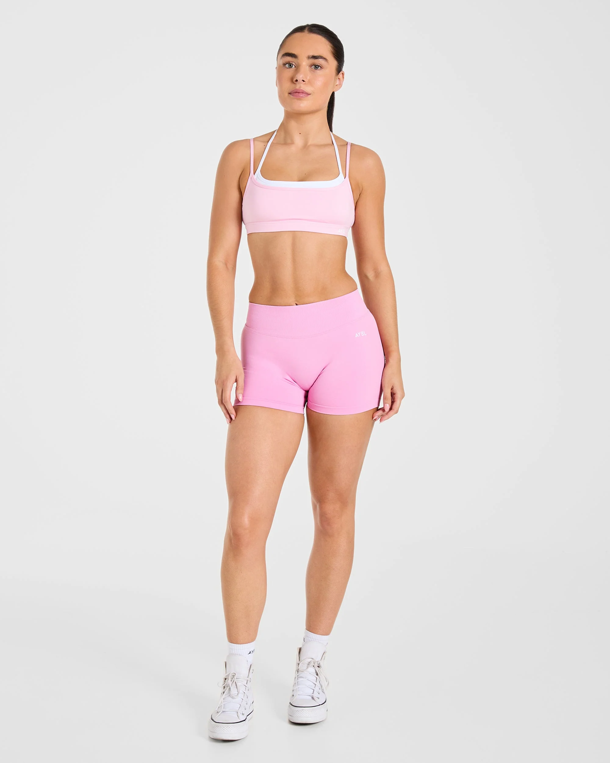 Essential Double Layer Sports Bra - Rose - Image 3