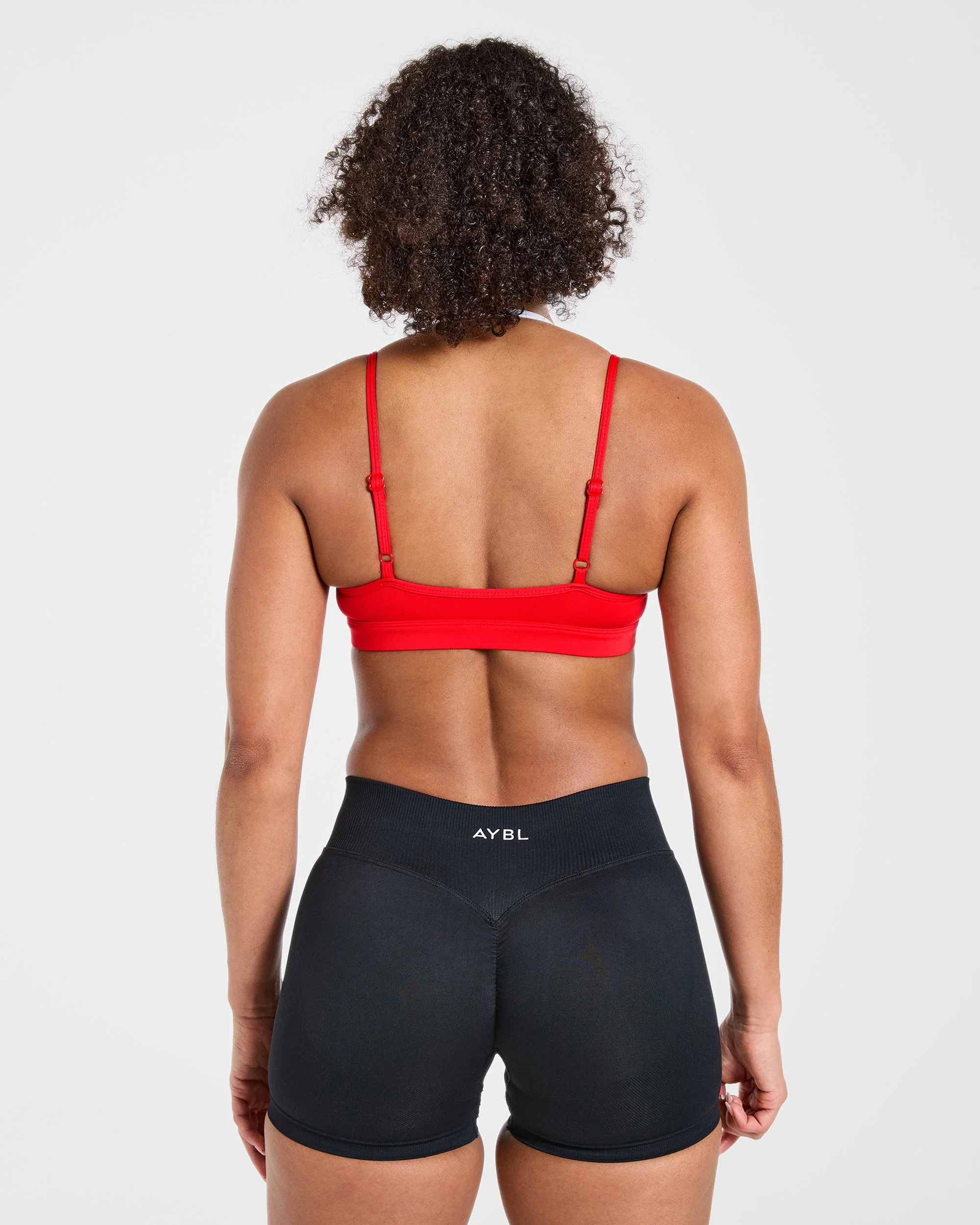 Essential Double Layer Sports Bra - Vibrant Rouge - Image 2