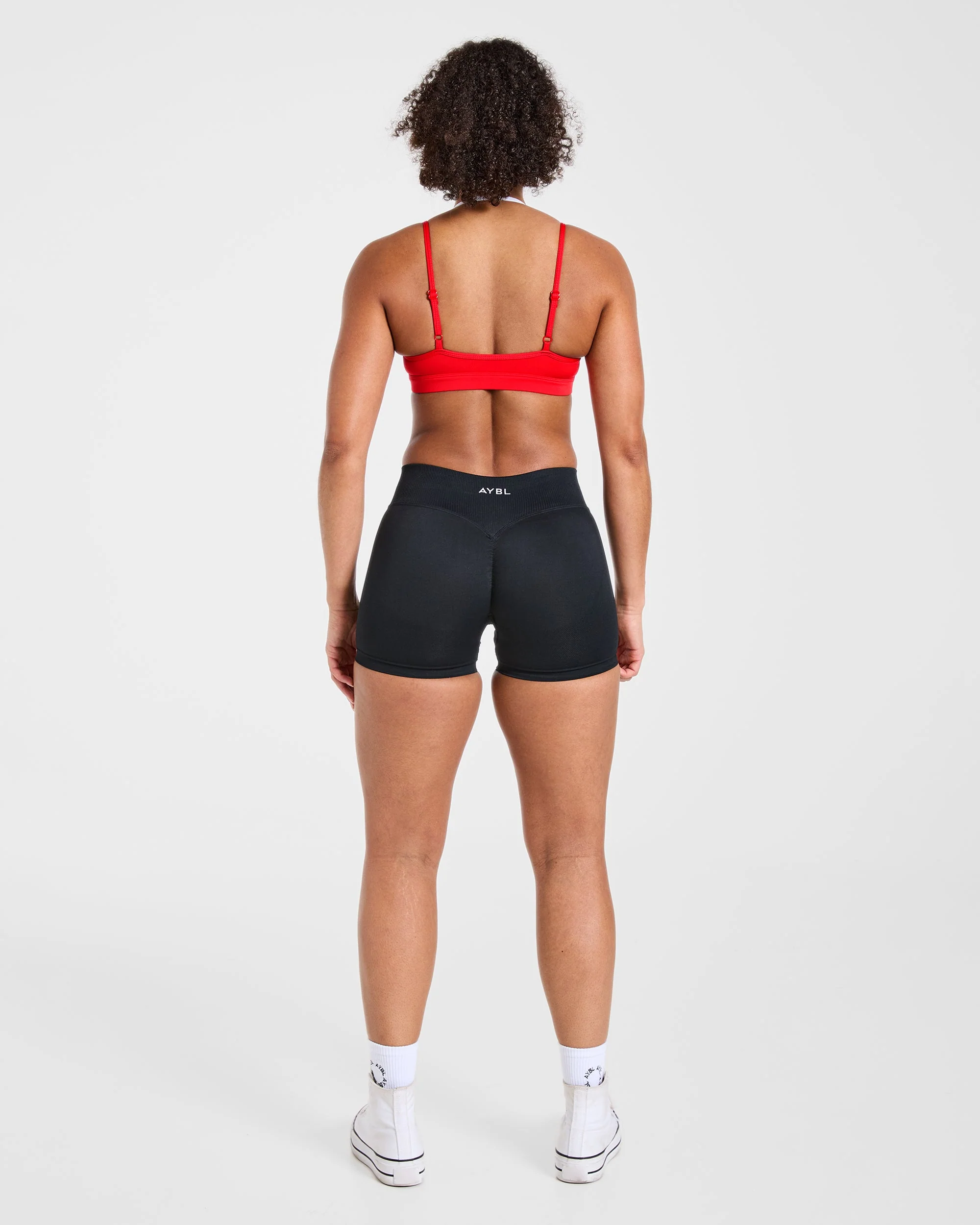 Essential Double Layer Sports Bra - Vibrant Rouge - Image 4