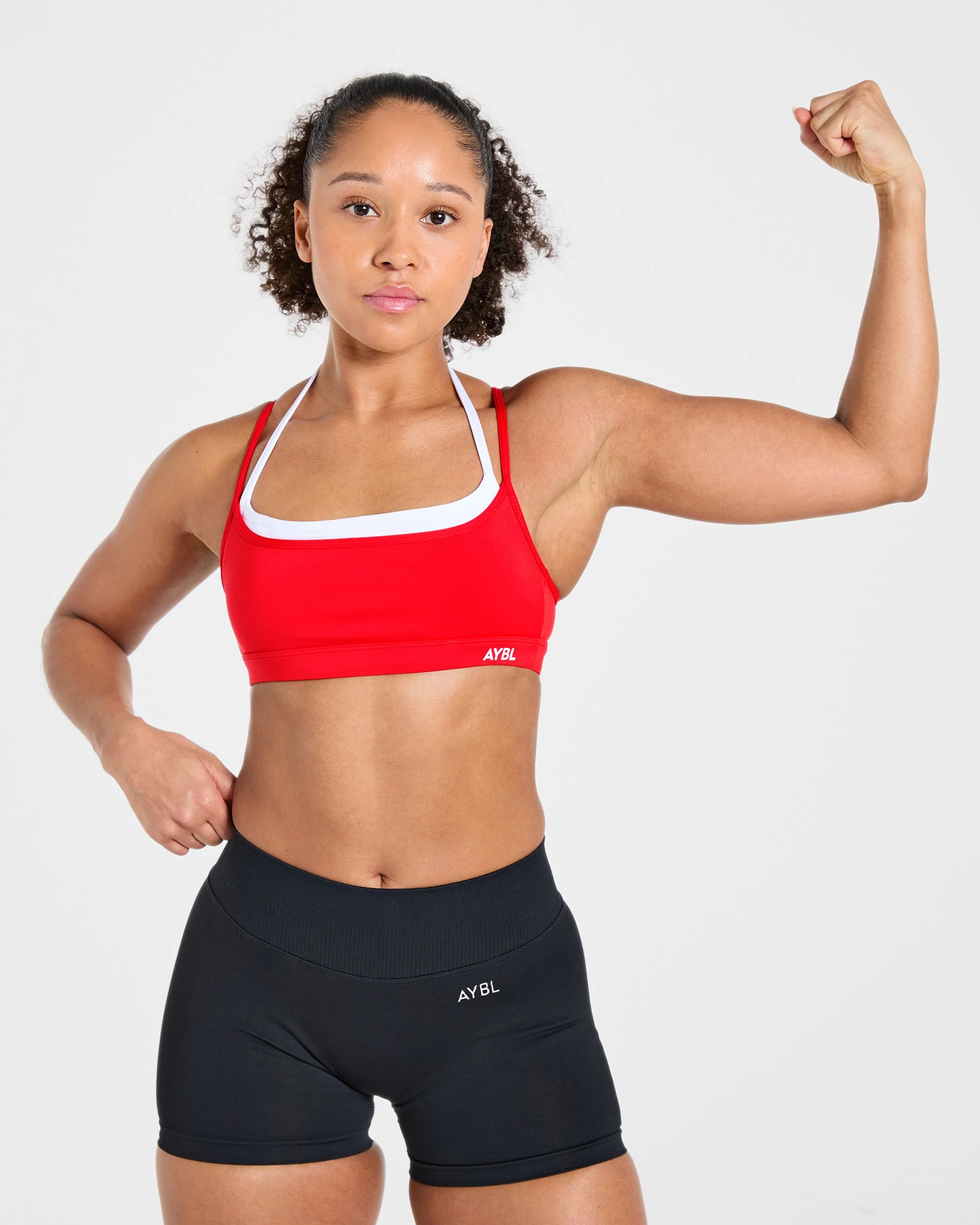 Essential Double Layer Sports Bra - Vibrant Rouge - Image 7