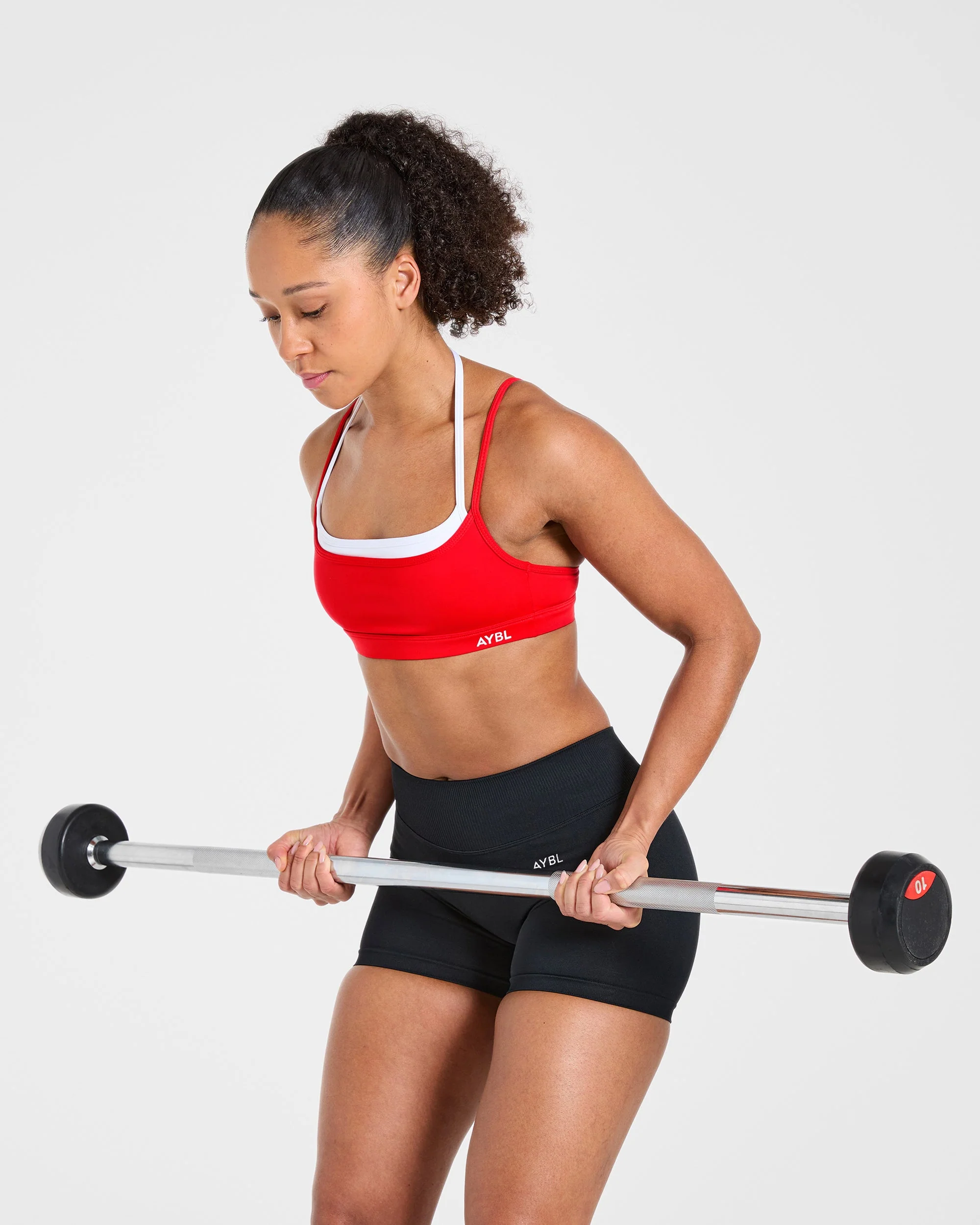 Essential Double Layer Sports Bra - Vibrant Rouge - Image 8