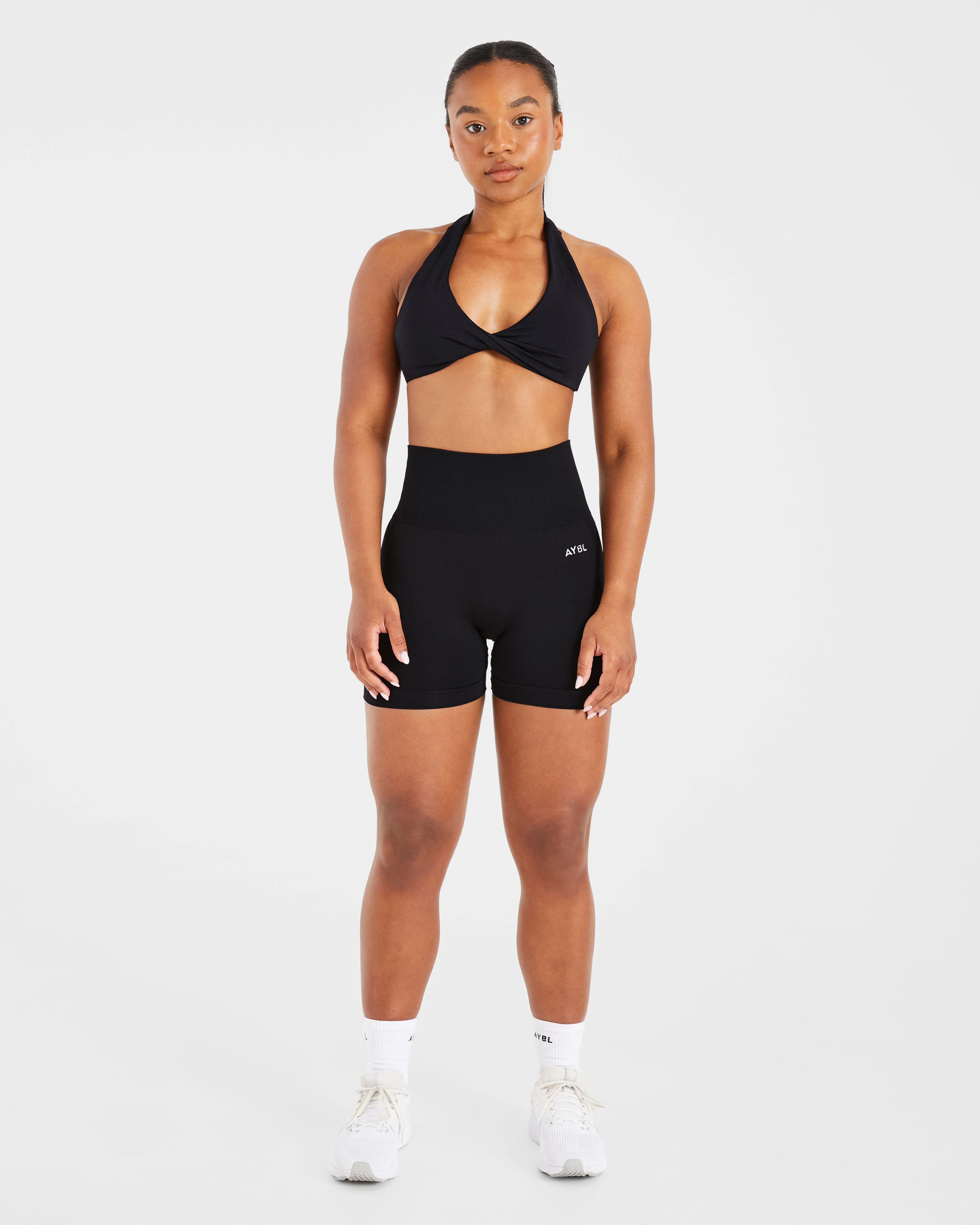 Essential Halterneck Sports Bra - Noir - Image 3