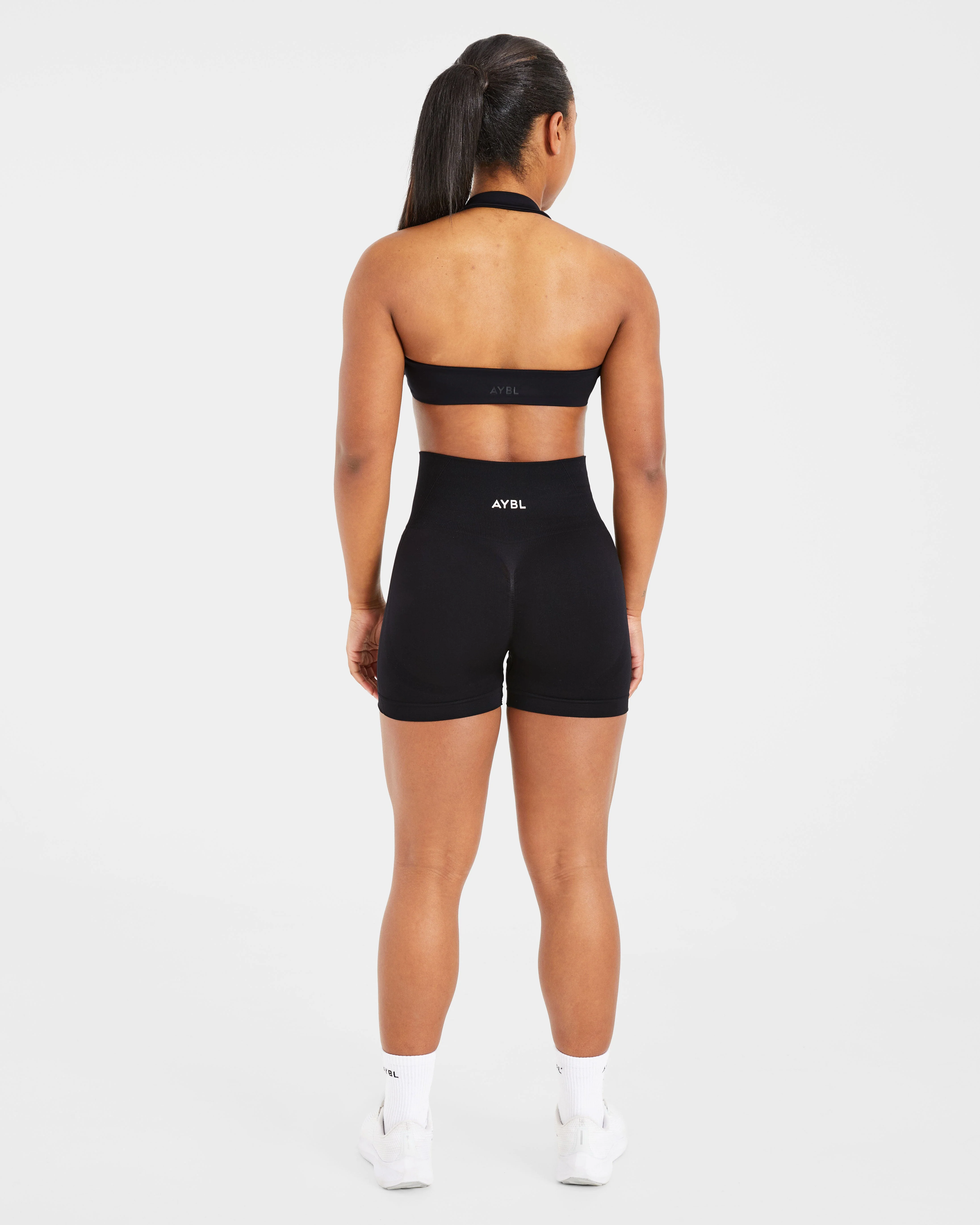 Essential Halterneck Sports Bra - Noir - Image 4