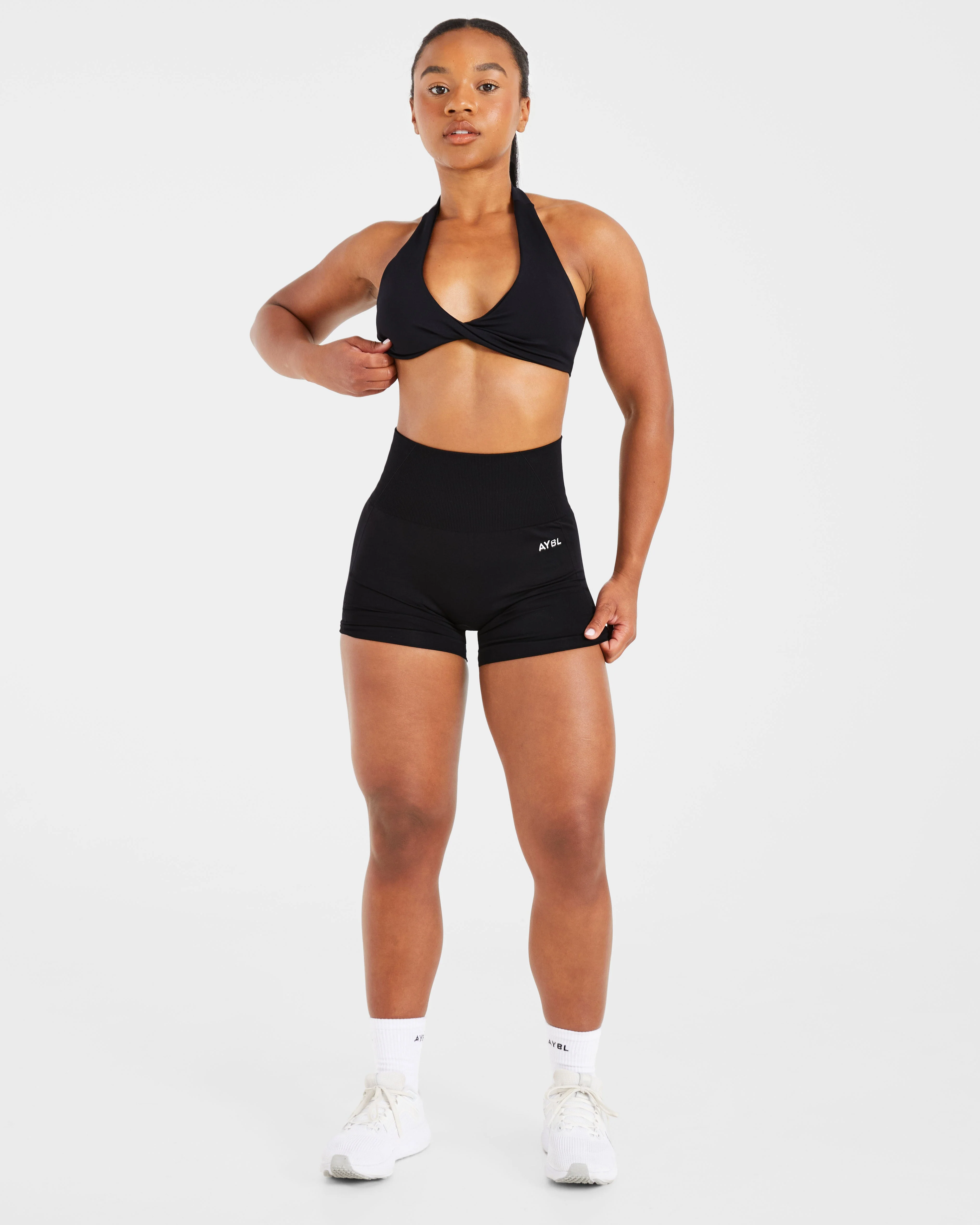 Essential Halterneck Sports Bra - Noir - Image 7