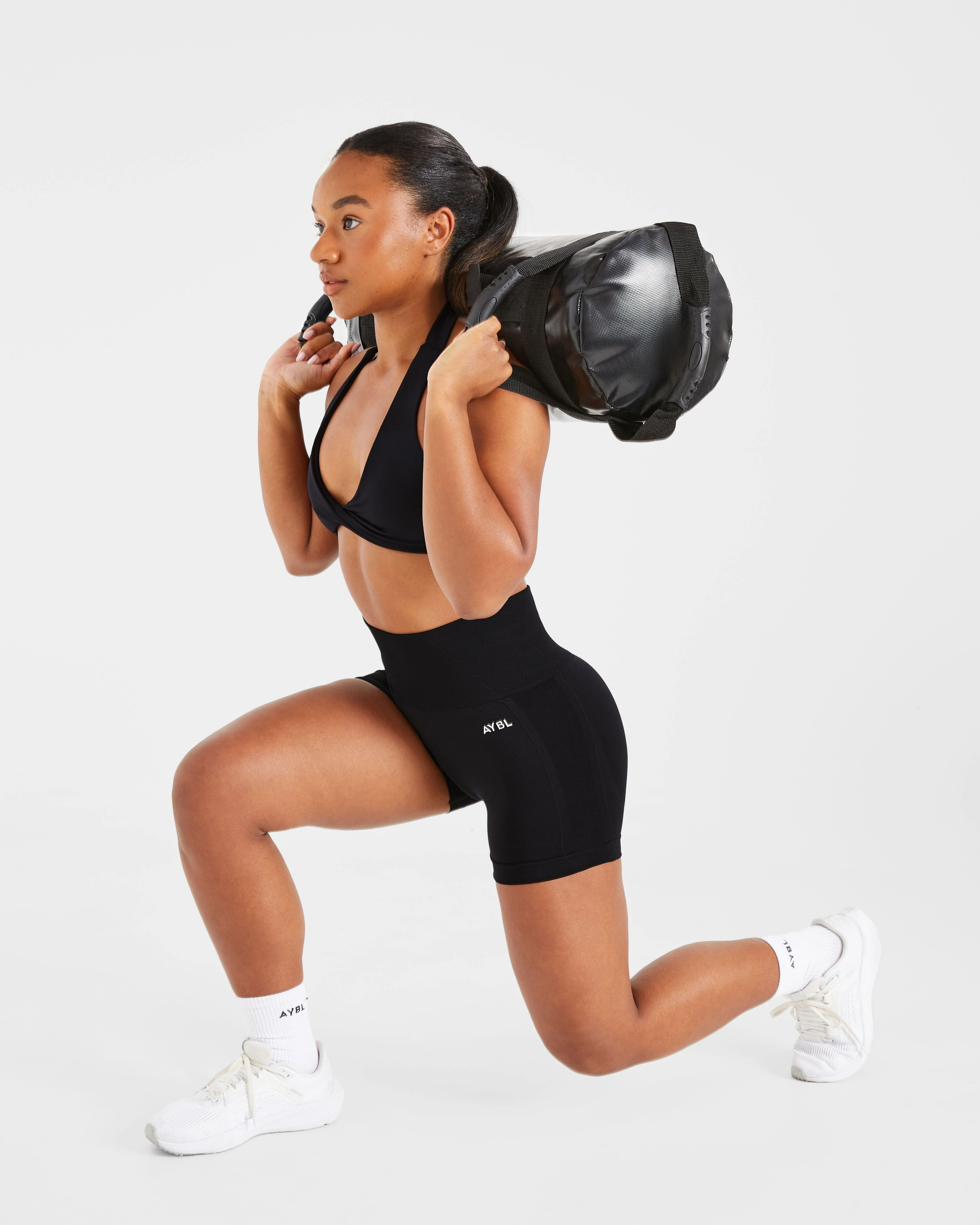 Essential Halterneck Sports Bra - Noir - Image 8