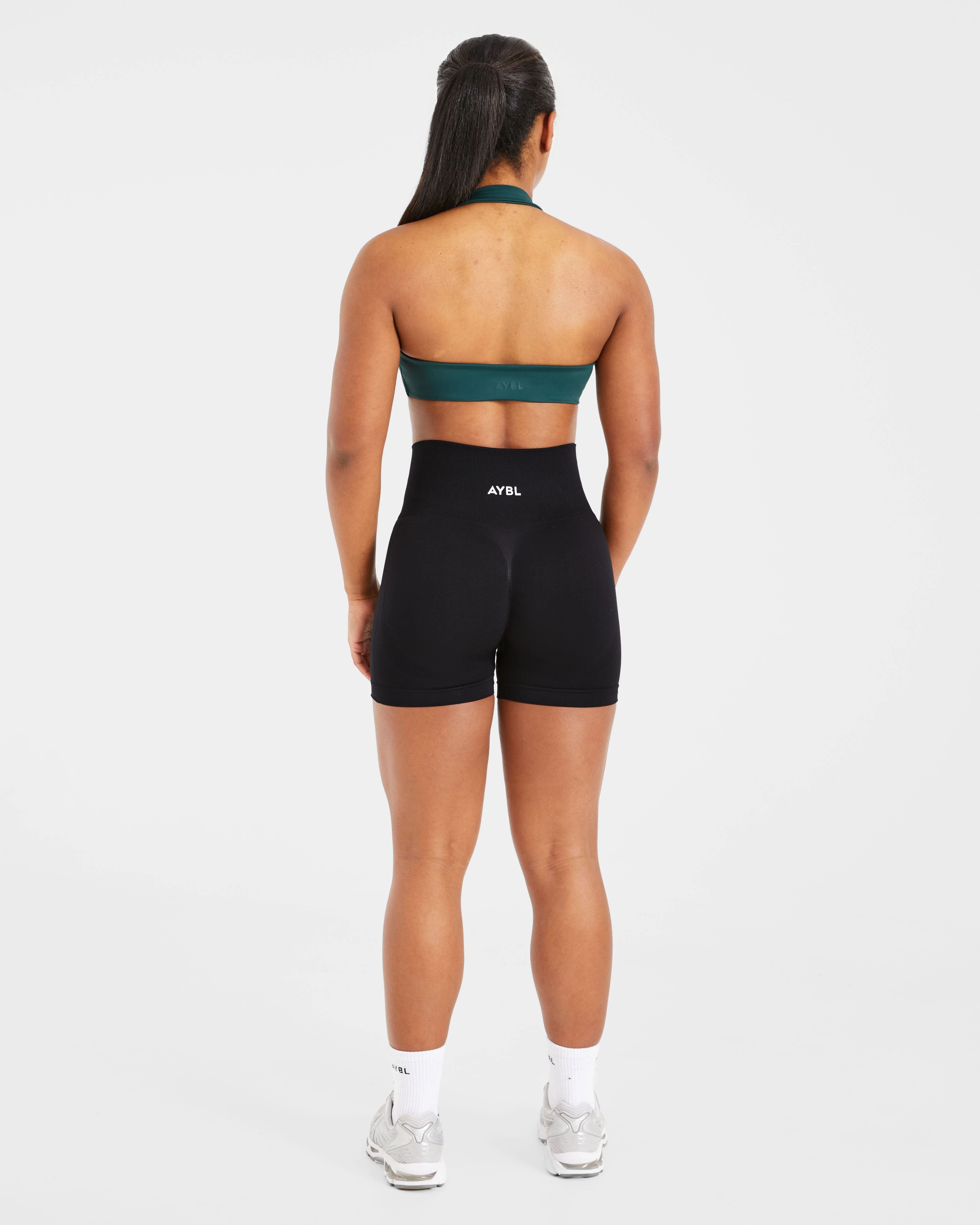 Essential Halterneck Sports Bra - Deep Vert - Image 4