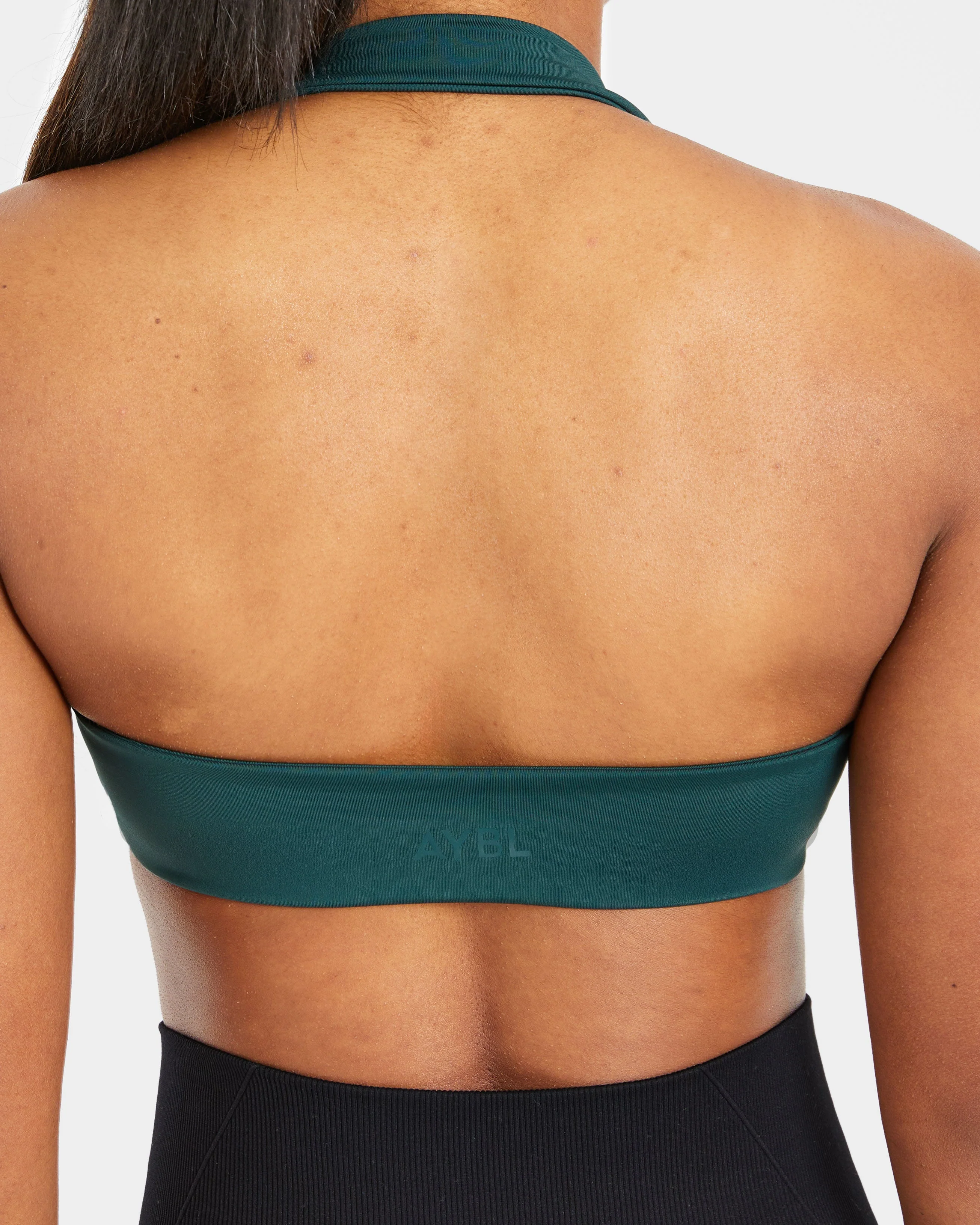 Essential Halterneck Sports Bra - Deep Vert - Image 6