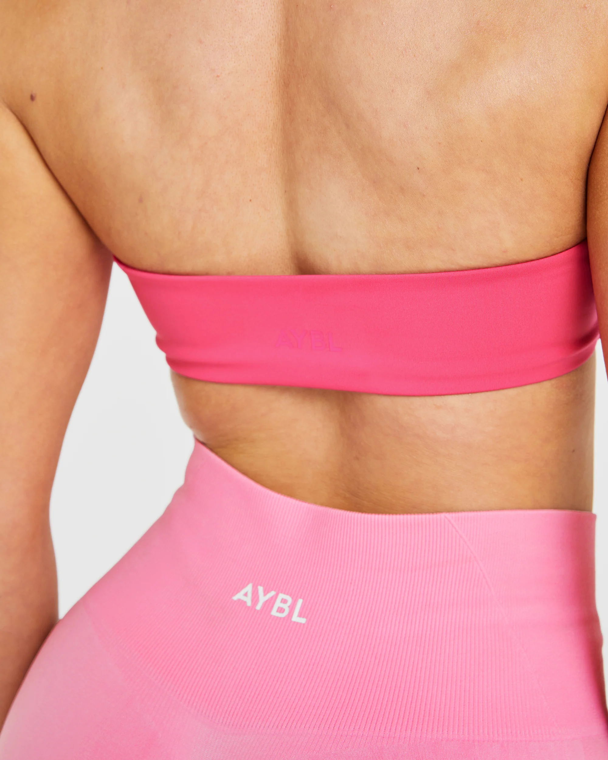 Essential Halterneck Sports Bra - Hot Rose - Image 6