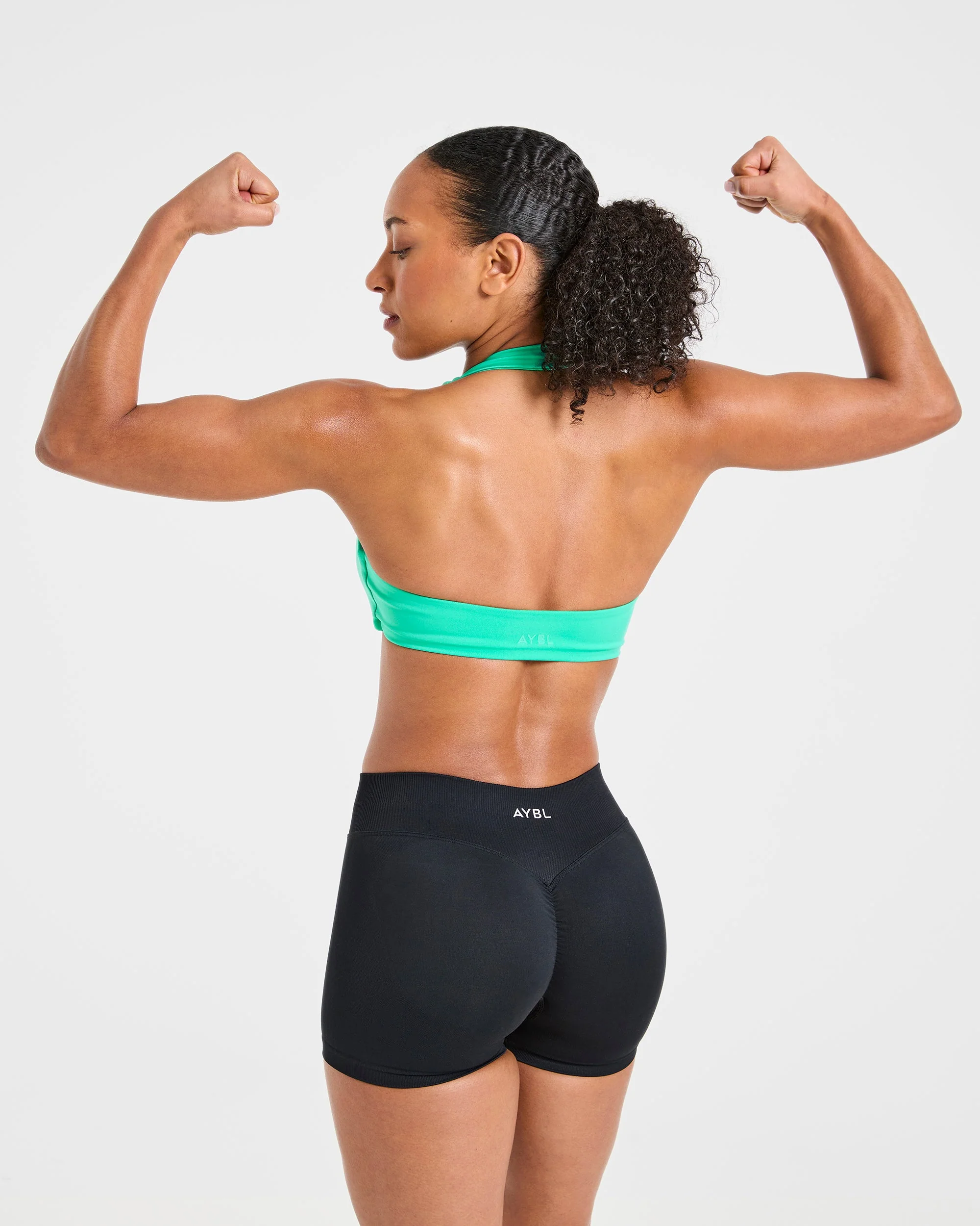 Essential Halterneck Sports Bra - Mint Vert - Image 7