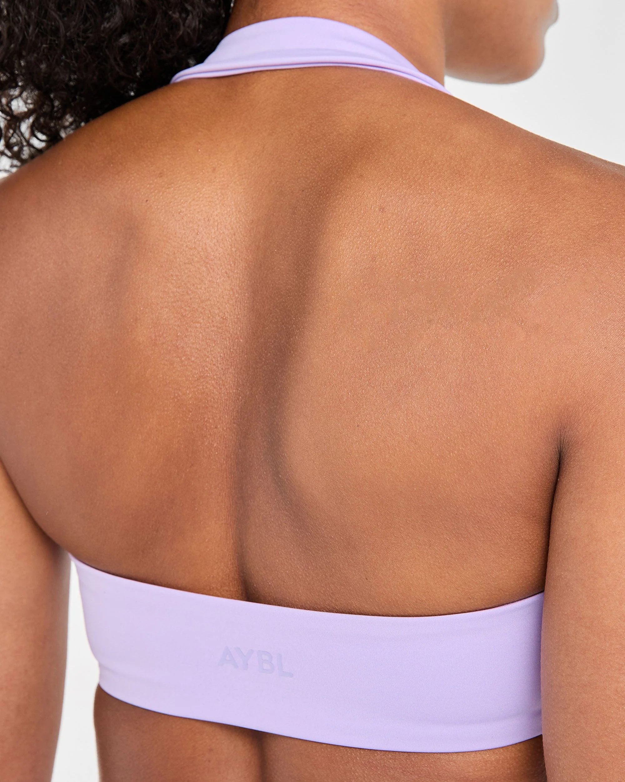 Essential Halterneck Sports Bra - Pastel Purple - Image 5