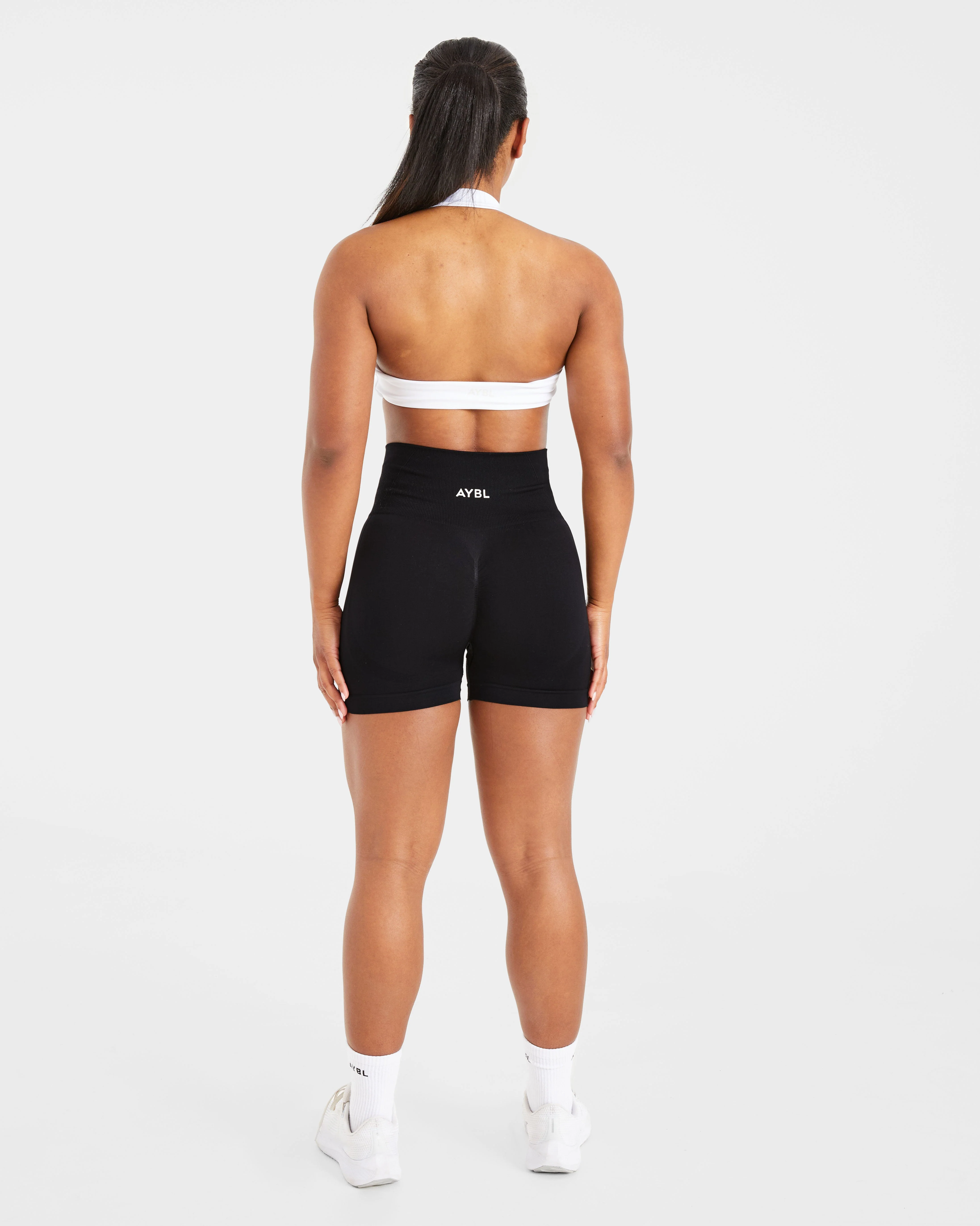Essential Halterneck Sports Bra - Blanc - Image 4