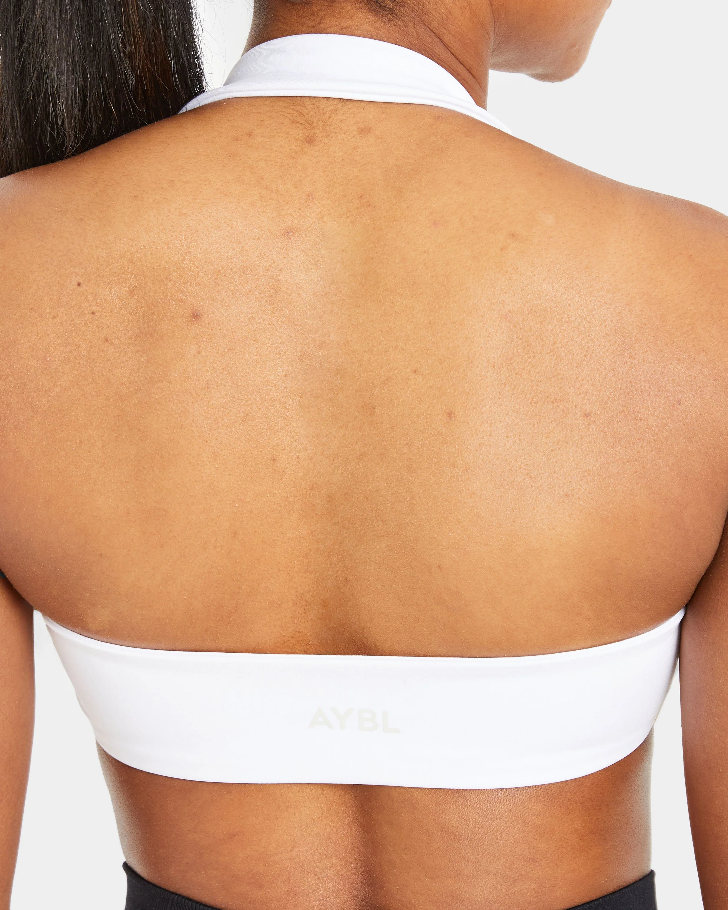 Essential Halterneck Sports Bra - Blanc - Image 6