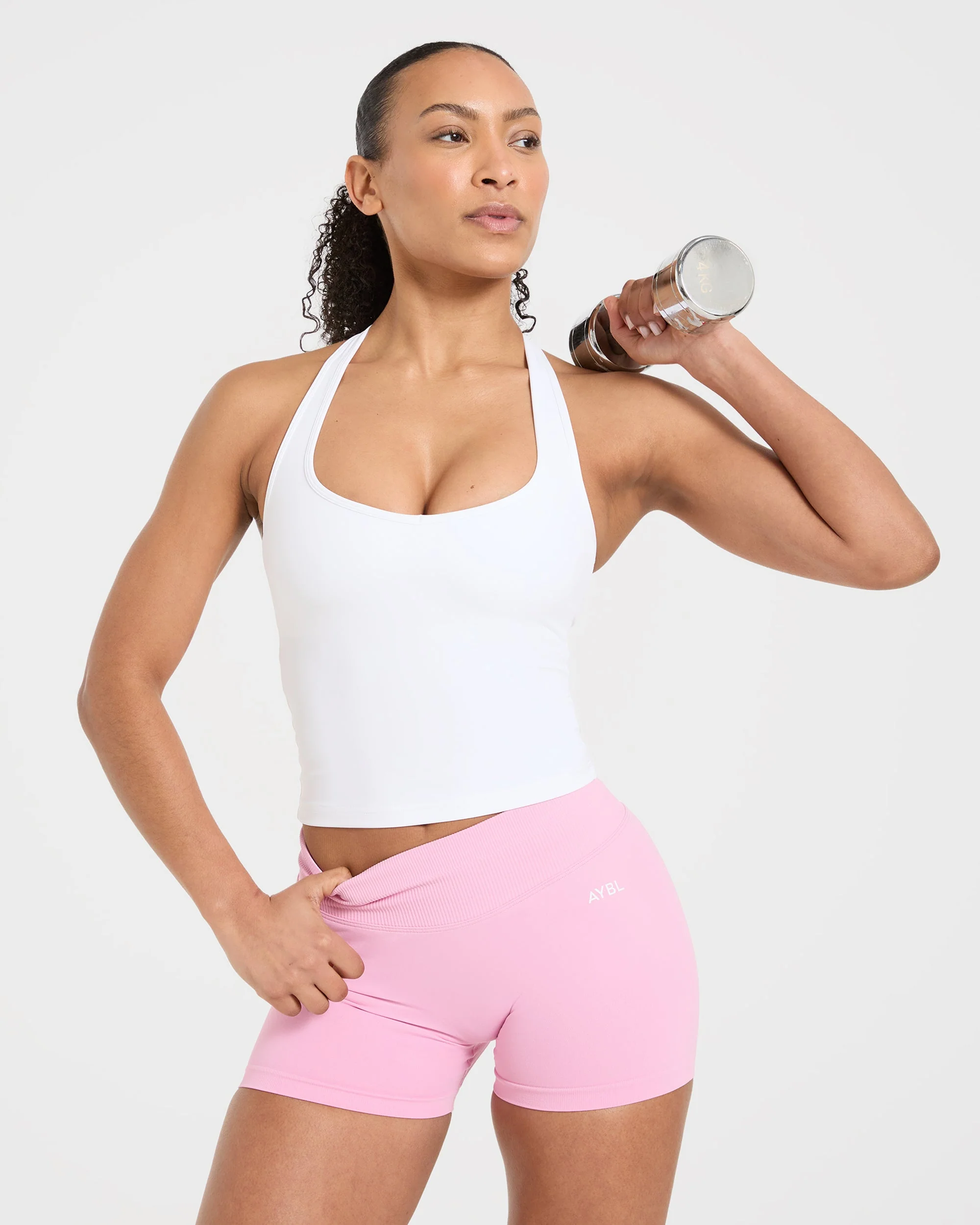 Essential Halterneck Tank Top - Blanc - Image 7