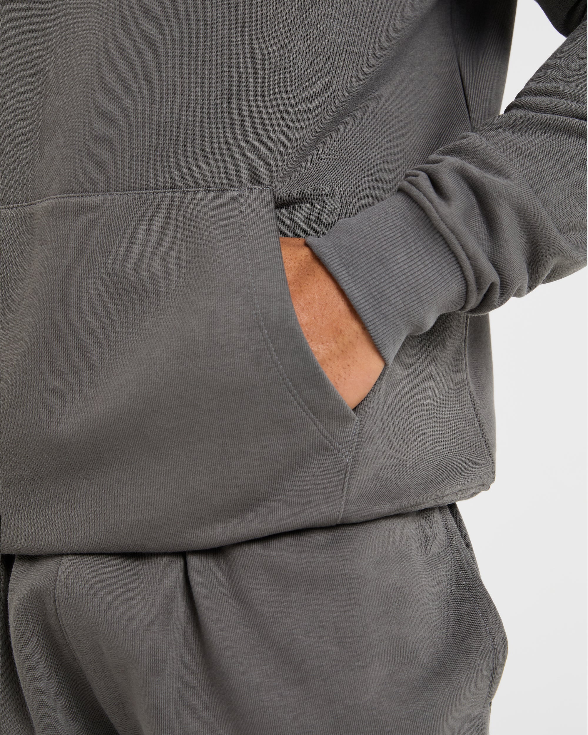 Essential Lightweight Hoodie - Charcoal - Image 6