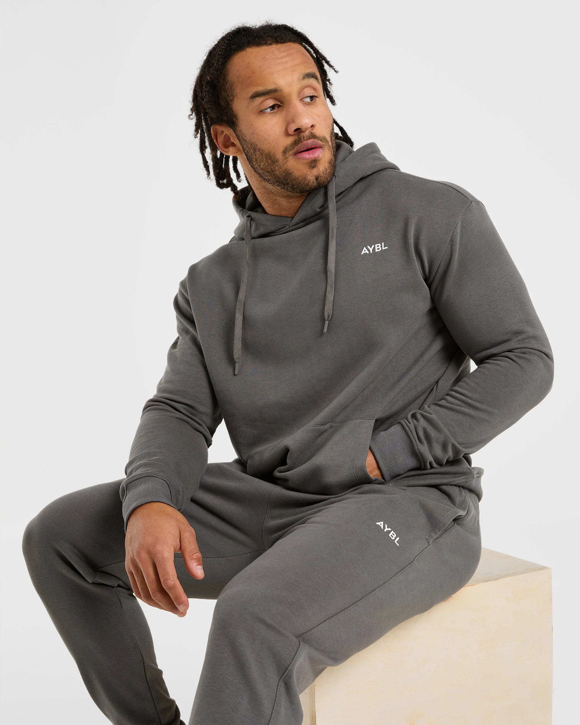Essential Lightweight Hoodie - Charcoal - Image 7
