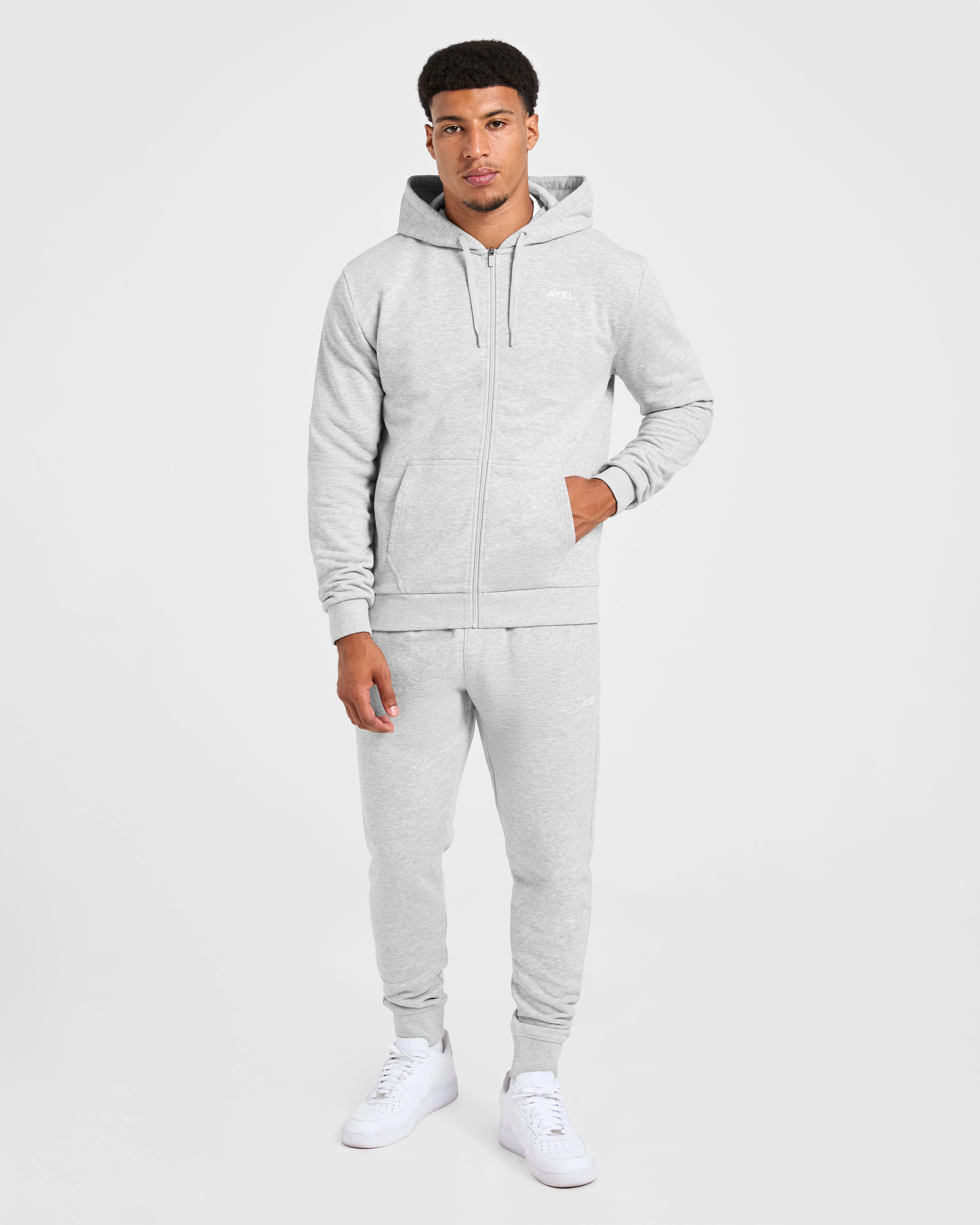 Essential Lightweight Joggers - Gris Marl - Image 3