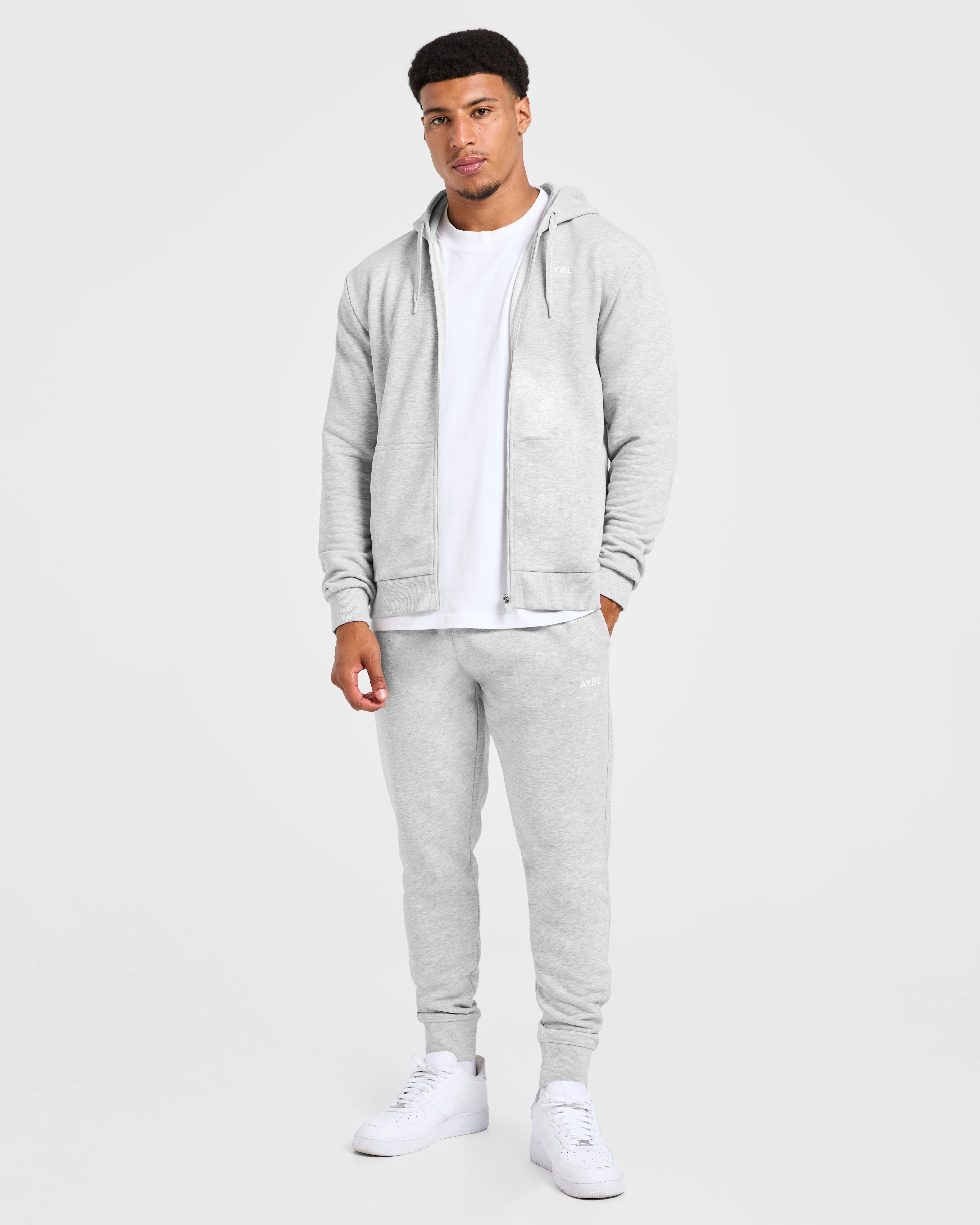 Essential Lightweight Joggers - Gris Marl - Image 7