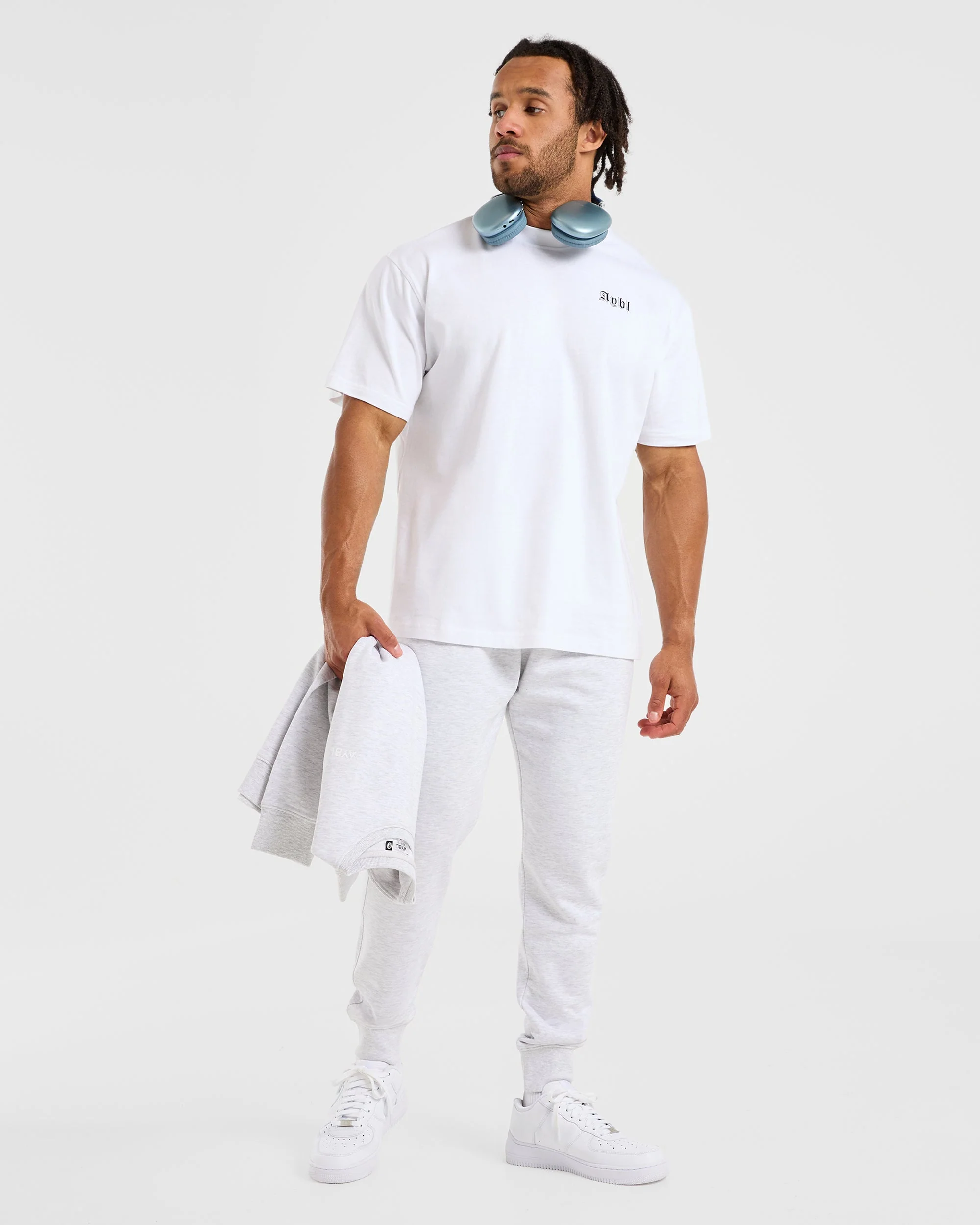 Essential Lightweight Joggers - Gris Marl - Image 7