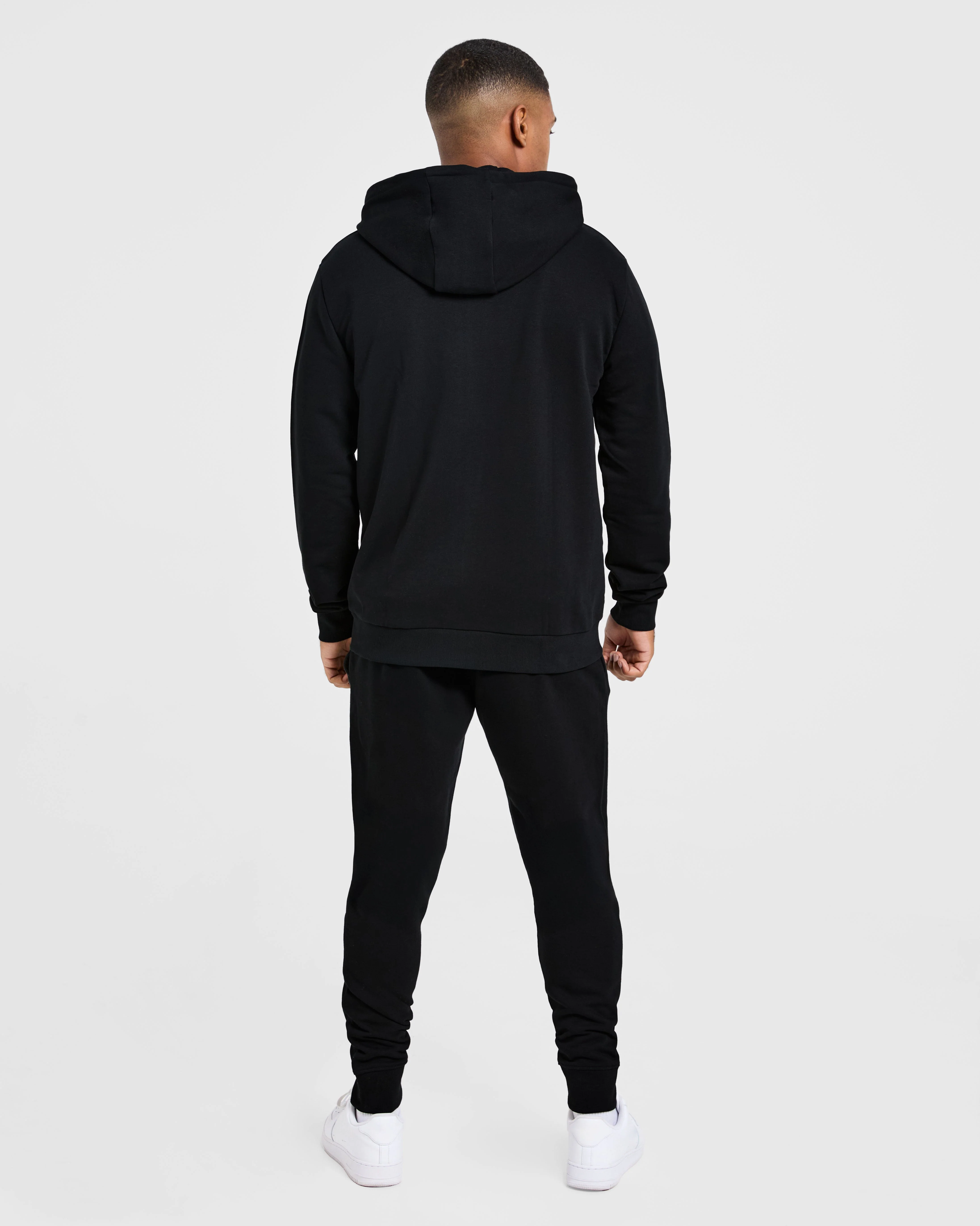 Essential Lightweight Zip Up Hoodie - Noir - Image 4