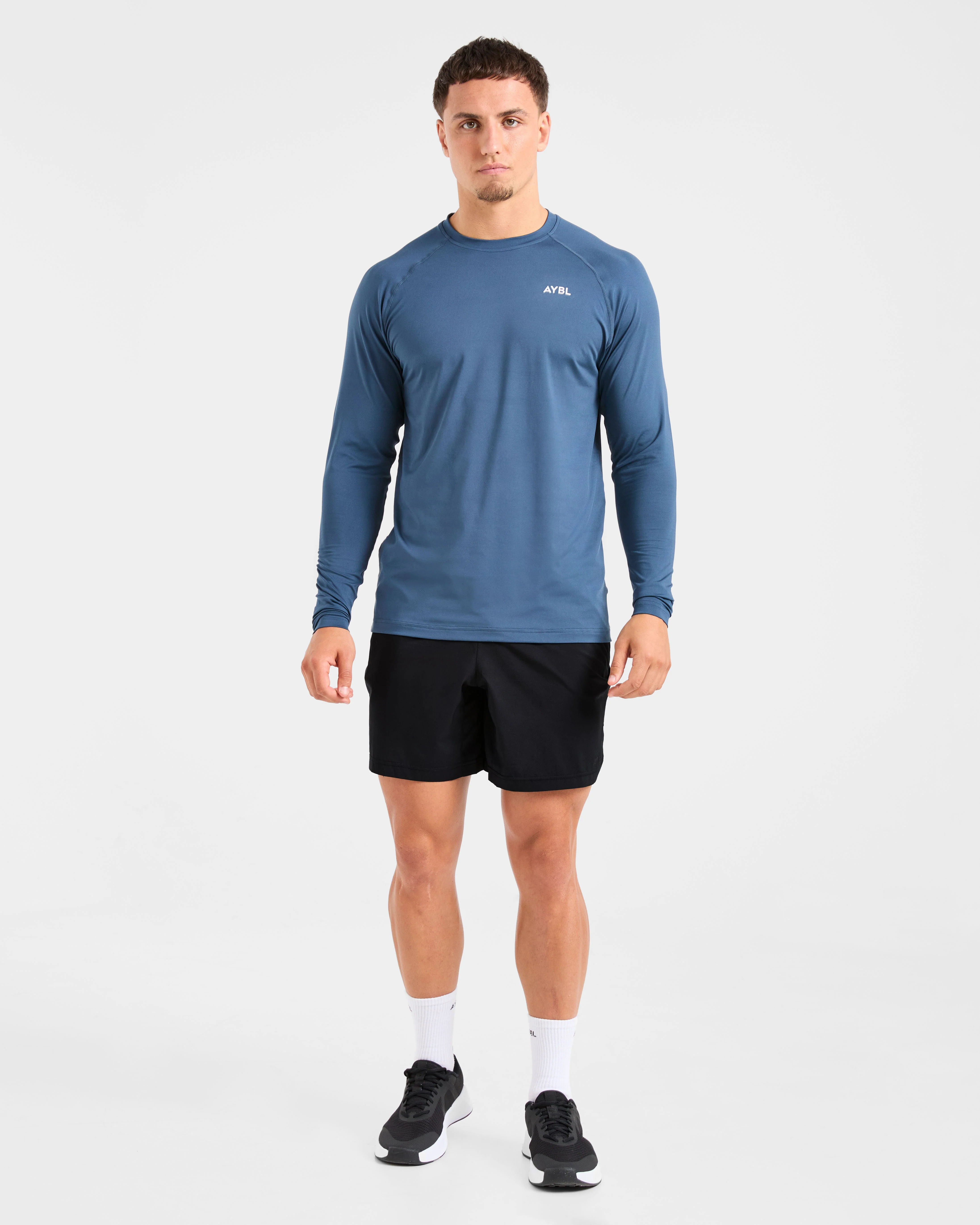 Essential Long Sleeve T Shirt - Deep Teal - Image 3